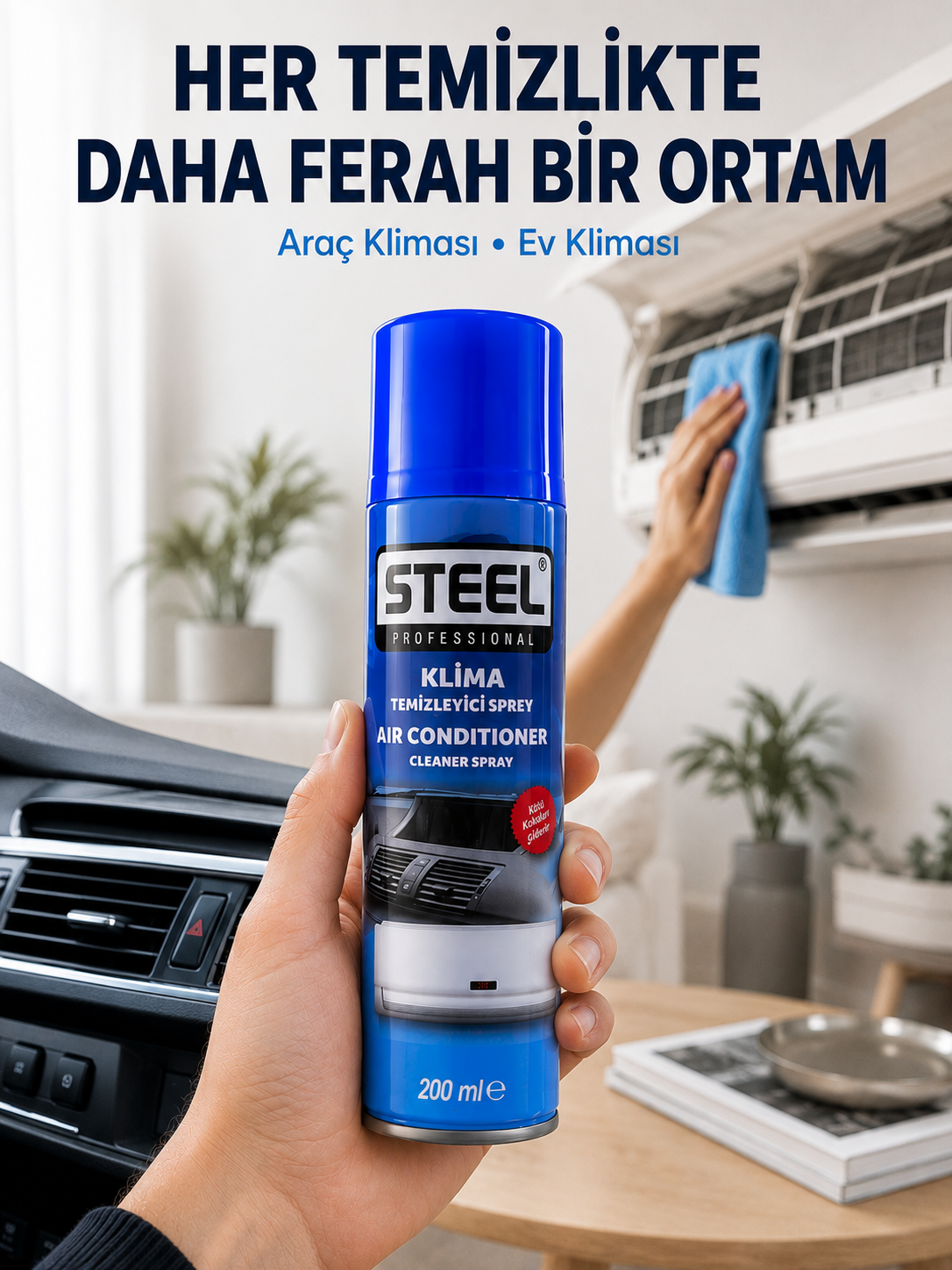 Klima ve Araç Havalandırma Temizleyici Sprey - Lisinya Klima ve Araç Havalandırma Temizleyici Sprey - Lisinya