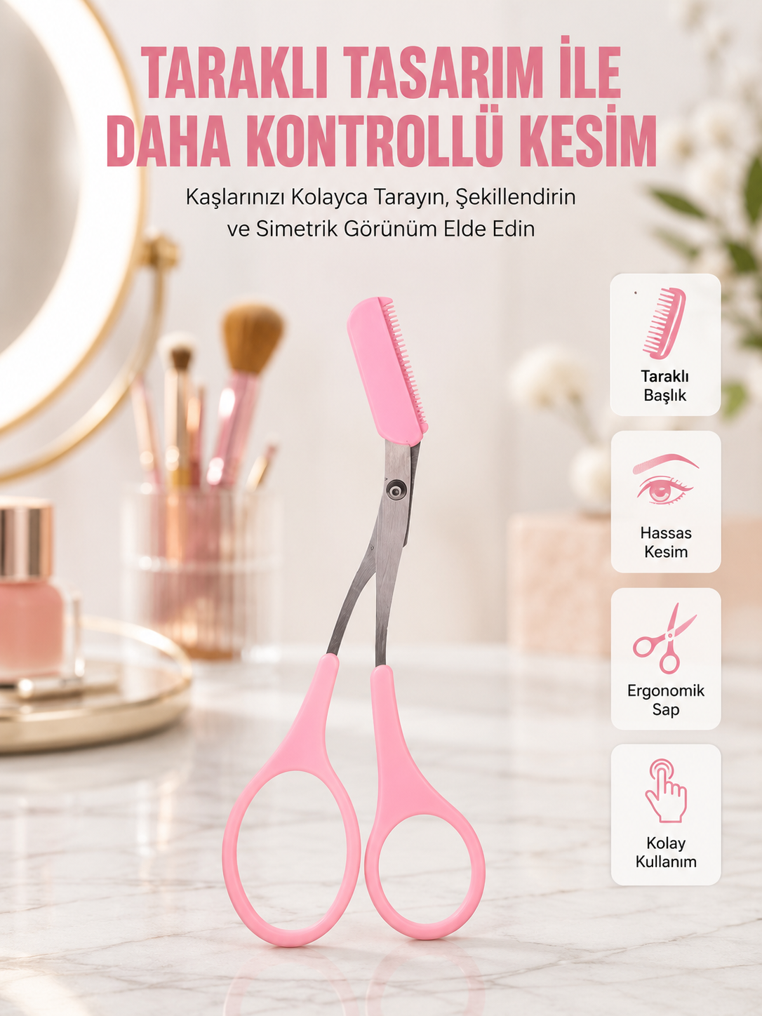 Mini Taraklı Kaş Düzeltici – Hassas Şekillendirme ve Taşınabilir Tasarım - Lisinya Mini Taraklı Kaş Düzeltici – Hassas Şekillendirme ve Taşınabilir Tasarım - Lisinya
