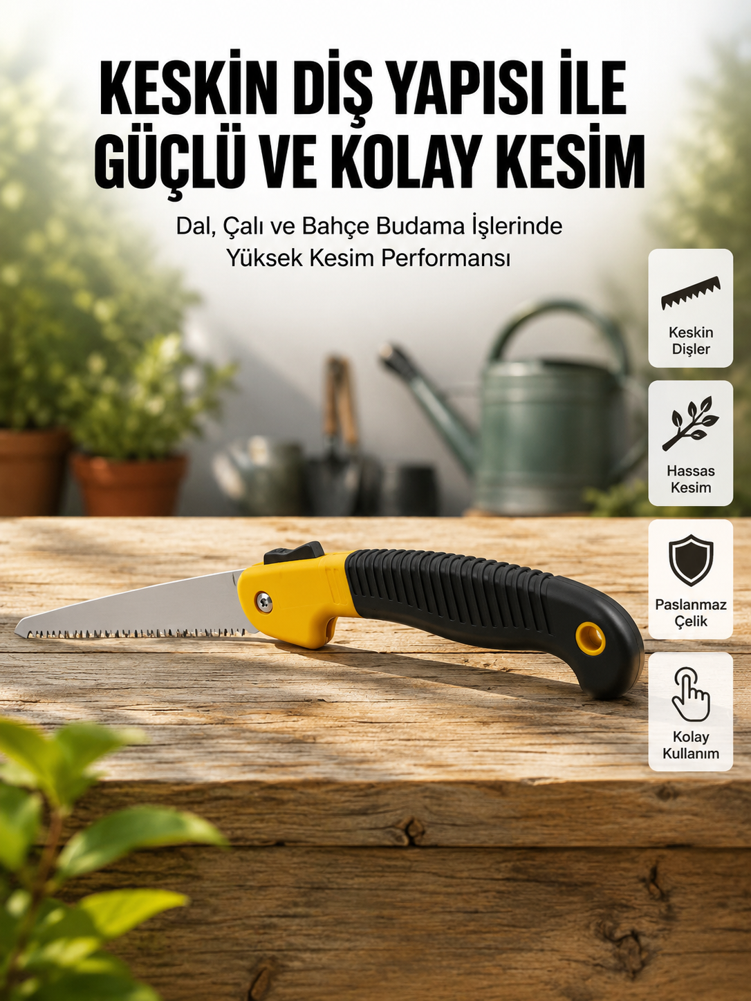 Ergonomik Saplı Katlanabilir Budama Testeresi - Lisinya Ergonomik Saplı Katlanabilir Budama Testeresi - Lisinya
