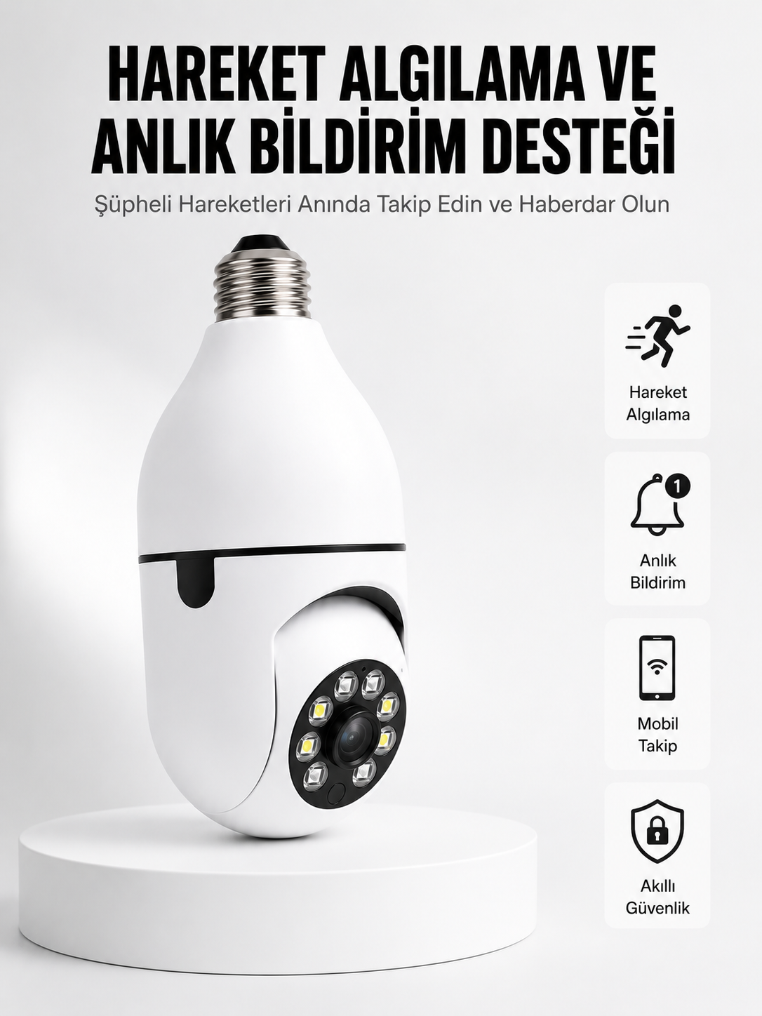 Hareket Algılamalı Kablosuz Akıllı Ev Güvenlik Kamerası Yeni Nesil - Lisinya Hareket Algılamalı Kablosuz Akıllı Ev Güvenlik Kamerası Yeni Nesil - Lisinya