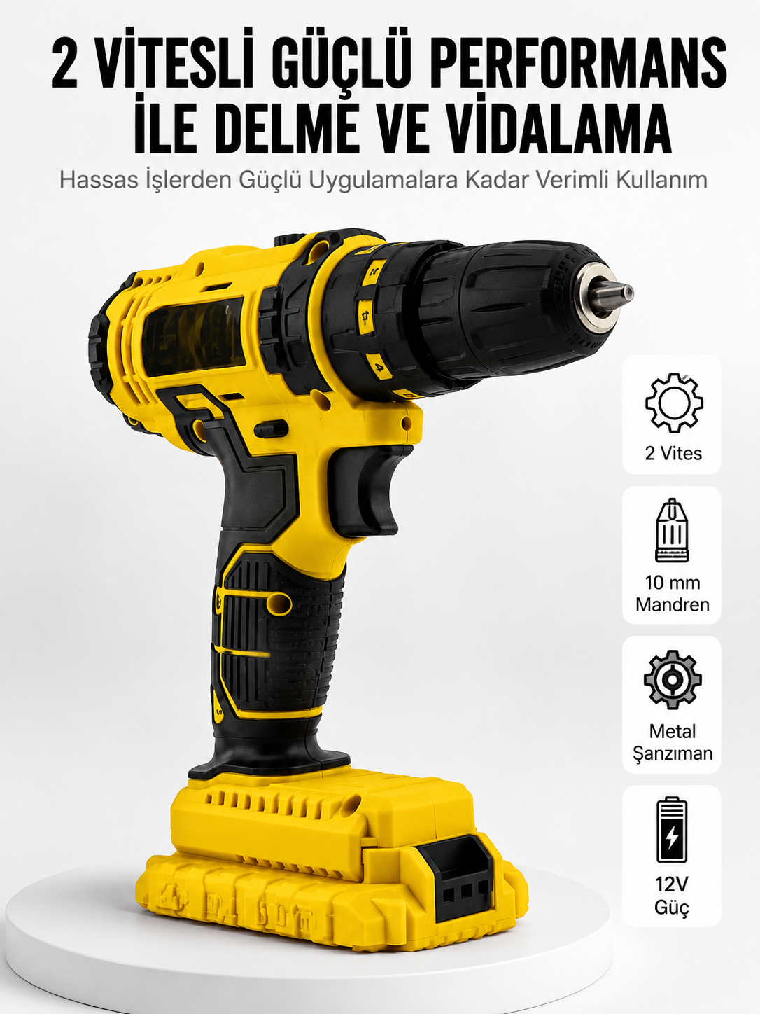 Matkap Seti 24 Parça Çift Bataryalı Darbeli Led Işıklı Vidalama - Lisinya