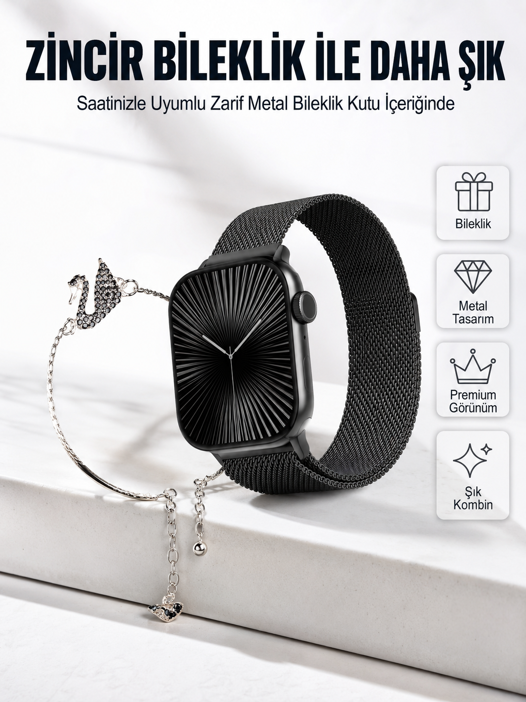 SQ-16 Mini Series 10 Akıllı Saat | Spor Modları, Bildirim ve Müzik Kontrolü - Lisinya