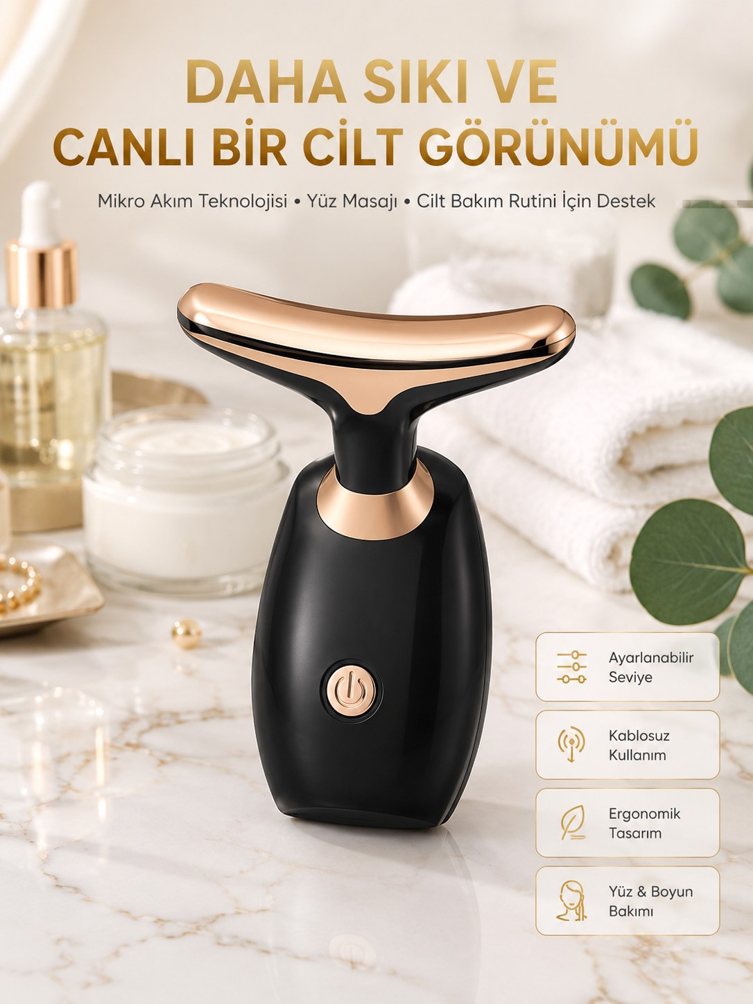 Mikro Akım Teknolojili, Taşınabilir Cilt Bakım Cihazı - Lisinya