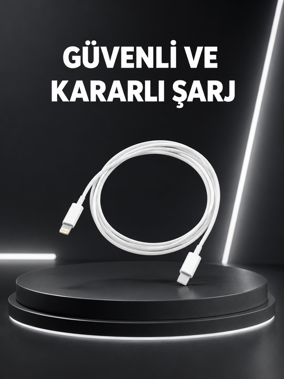 Dayanıklı TPE Lightning Kablo – 30W Hızlı Şarj ve Veri Transferi - Lisinya