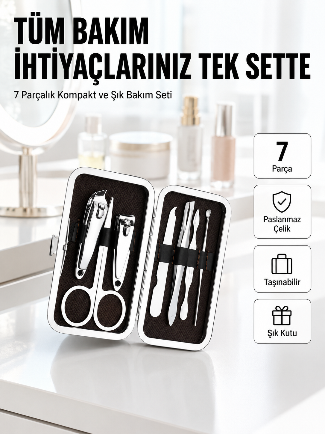 Seyahat İçin Uygun Çok Amaçlı Kişisel Bakım Seti - Lisinya Seyahat İçin Uygun Çok Amaçlı Kişisel Bakım Seti - Lisinya