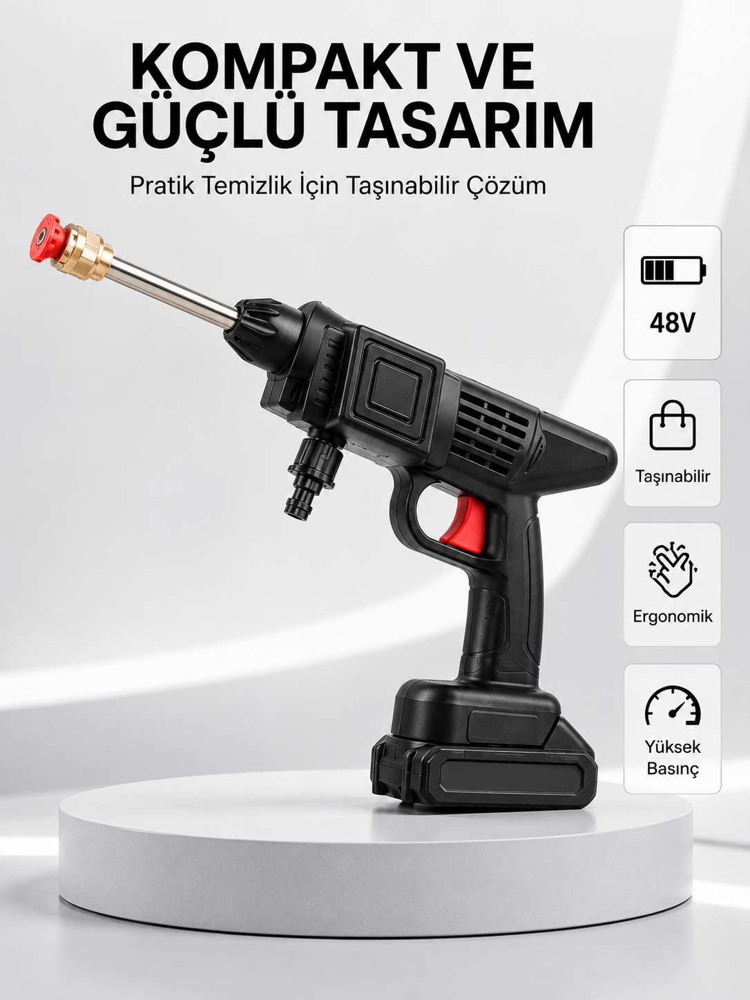 Orijinal 48V Şarjlı Basınçlı Temizlik Tabancası 2025 A Kalite Seri - Lisinya Orijinal 48V Şarjlı Basınçlı Temizlik Tabancası 2025 A Kalite Seri - Lisinya