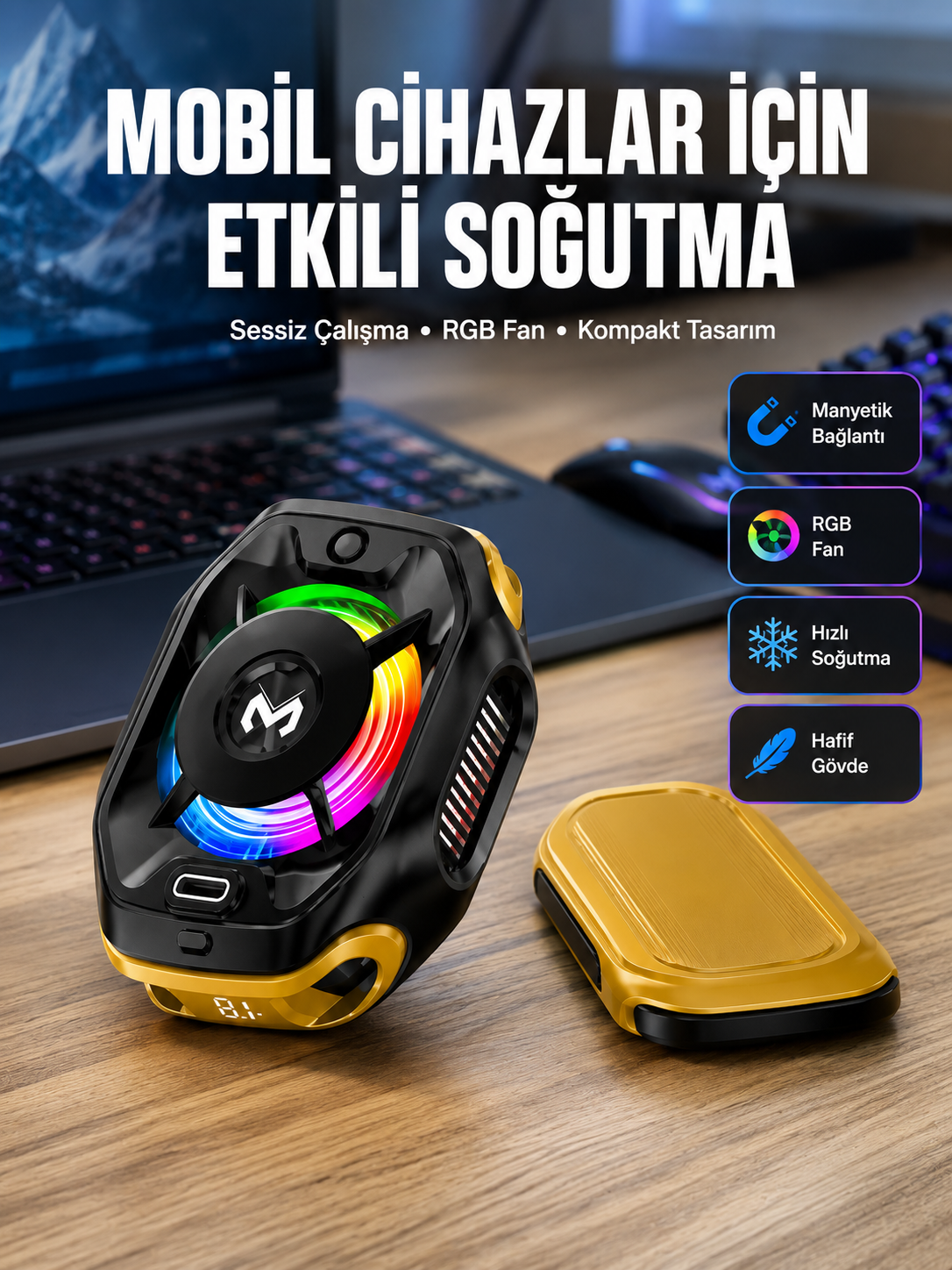 Manyetik Montajlı Dijital Ekranlı Telefon Soğutucu Yeni Nesil - Lisinya Manyetik Montajlı Dijital Ekranlı Telefon Soğutucu Yeni Nesil - Lisinya