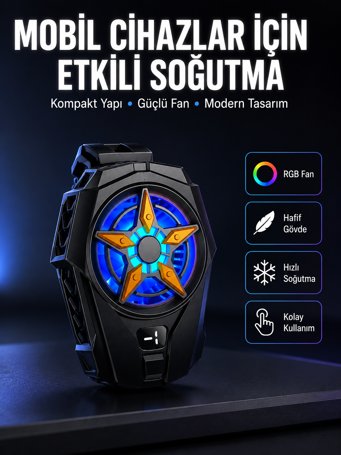 Evrensel Uyumlu Type-C Şarjlı Cep Telefonu Radyatörü Yeni Nesil - Lisinya