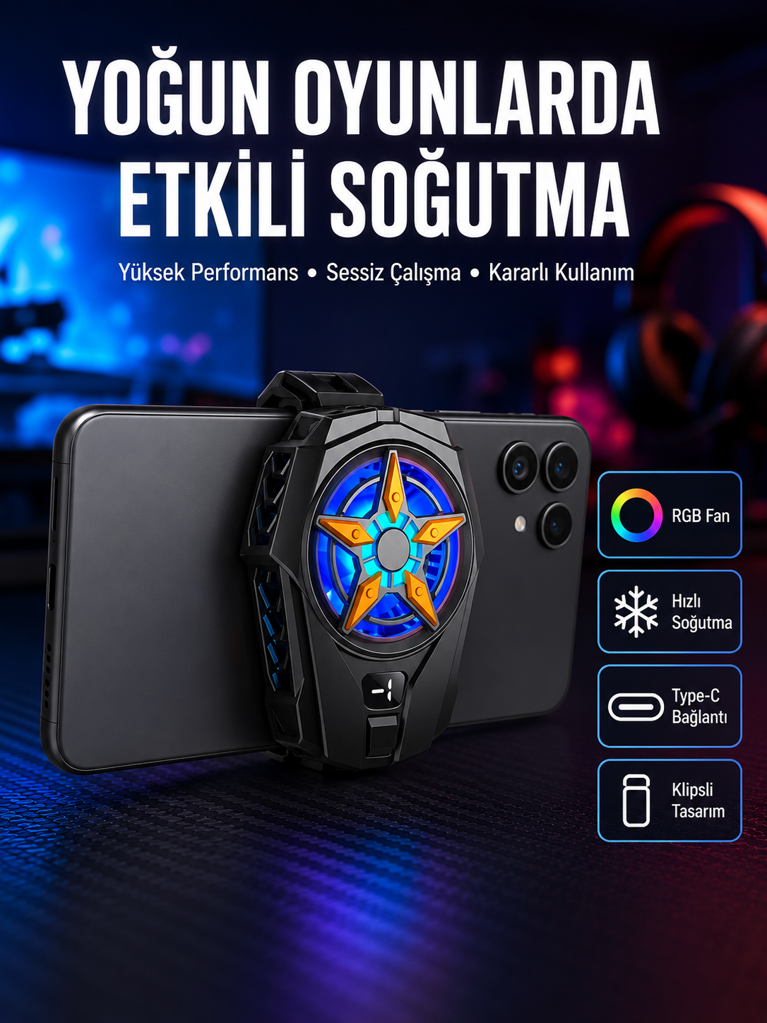 Dijital Göstergeli Evrensel Telefon Soğutma Fanı Yeni Nesil - Lisinya Dijital Göstergeli Evrensel Telefon Soğutma Fanı Yeni Nesil - Lisinya