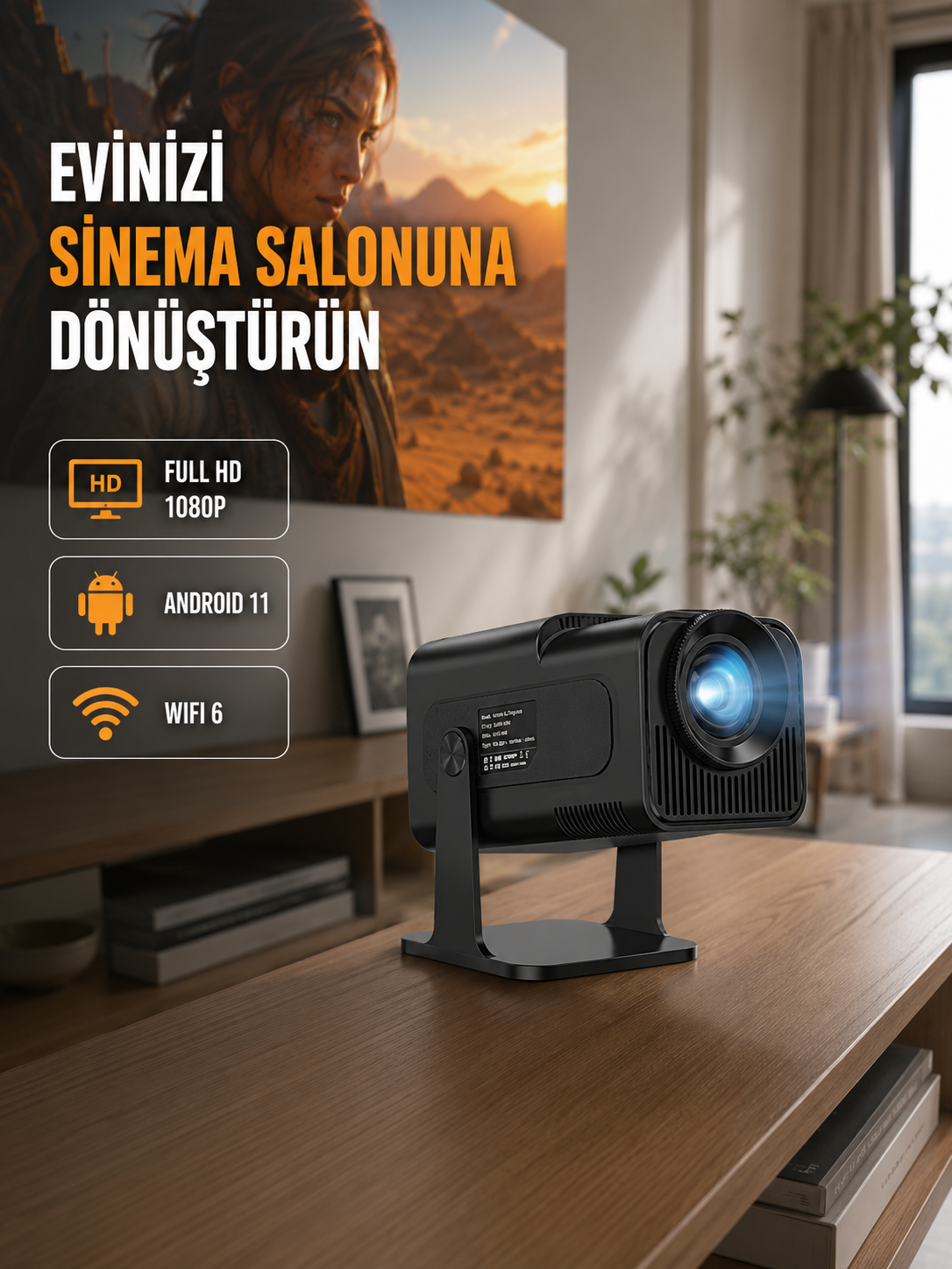 1.5 KG Ağırlığında, 4500 Retro Oyunlu Multimedya Projektör Yeni Nesil - Lisinya 1.5 KG Ağırlığında, 4500 Retro Oyunlu Multimedya Projektör Yeni Nesil - Lisinya
