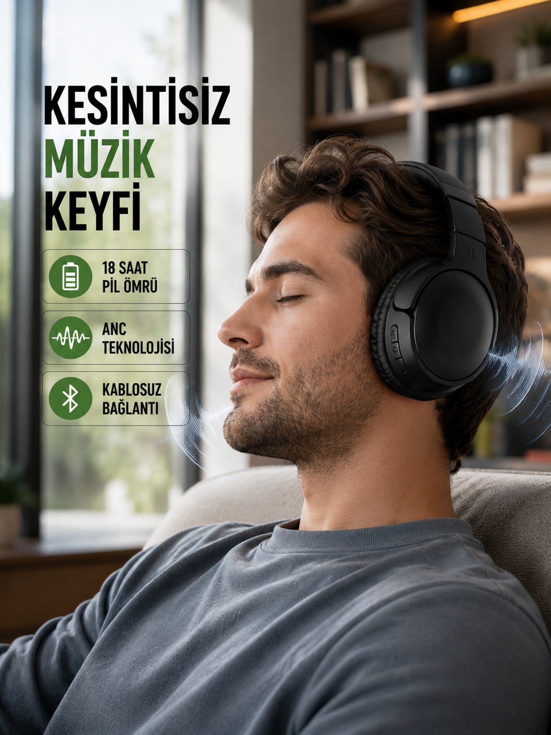 Bluetooth 5.0 Kablosuz Kulaklık-Geniş Alan Kullanım - Lisinya Bluetooth 5.0 Kablosuz Kulaklık-Geniş Alan Kullanım - Lisinya