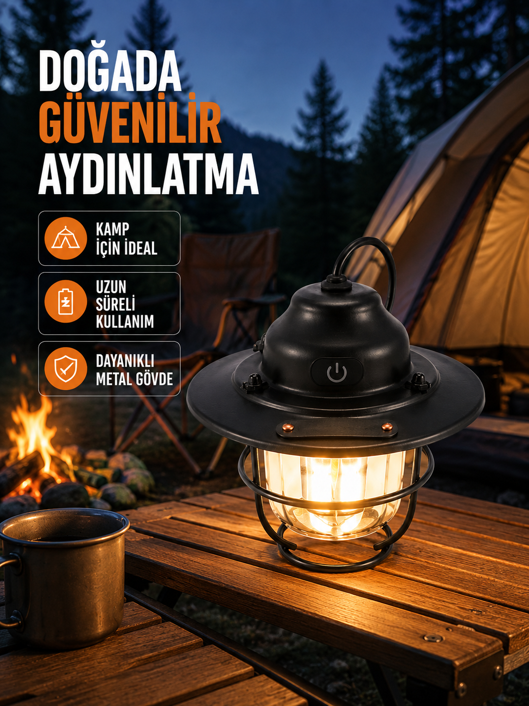 Uzun Ömürlü Bataryalı Outdoor LED Gece Lambası - Lisinya Uzun Ömürlü Bataryalı Outdoor LED Gece Lambası - Lisinya