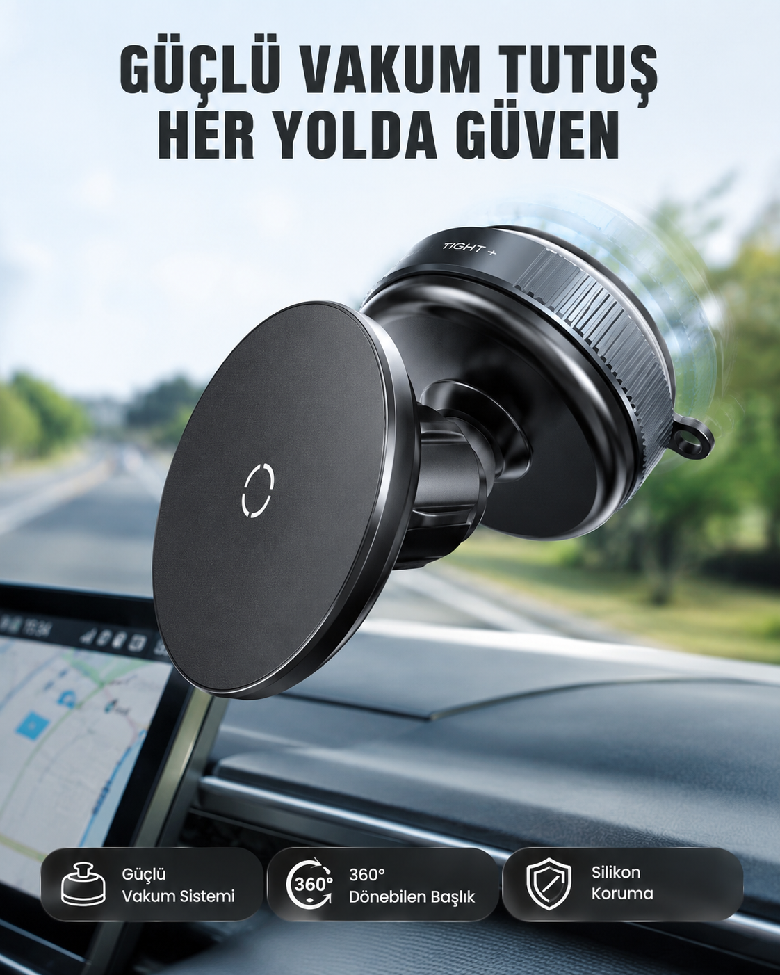 Güçlü Manyetik Araç Telefon Tutucu Evrensel Uyumluluk - Lisinya Güçlü Manyetik Araç Telefon Tutucu Evrensel Uyumluluk - Lisinya