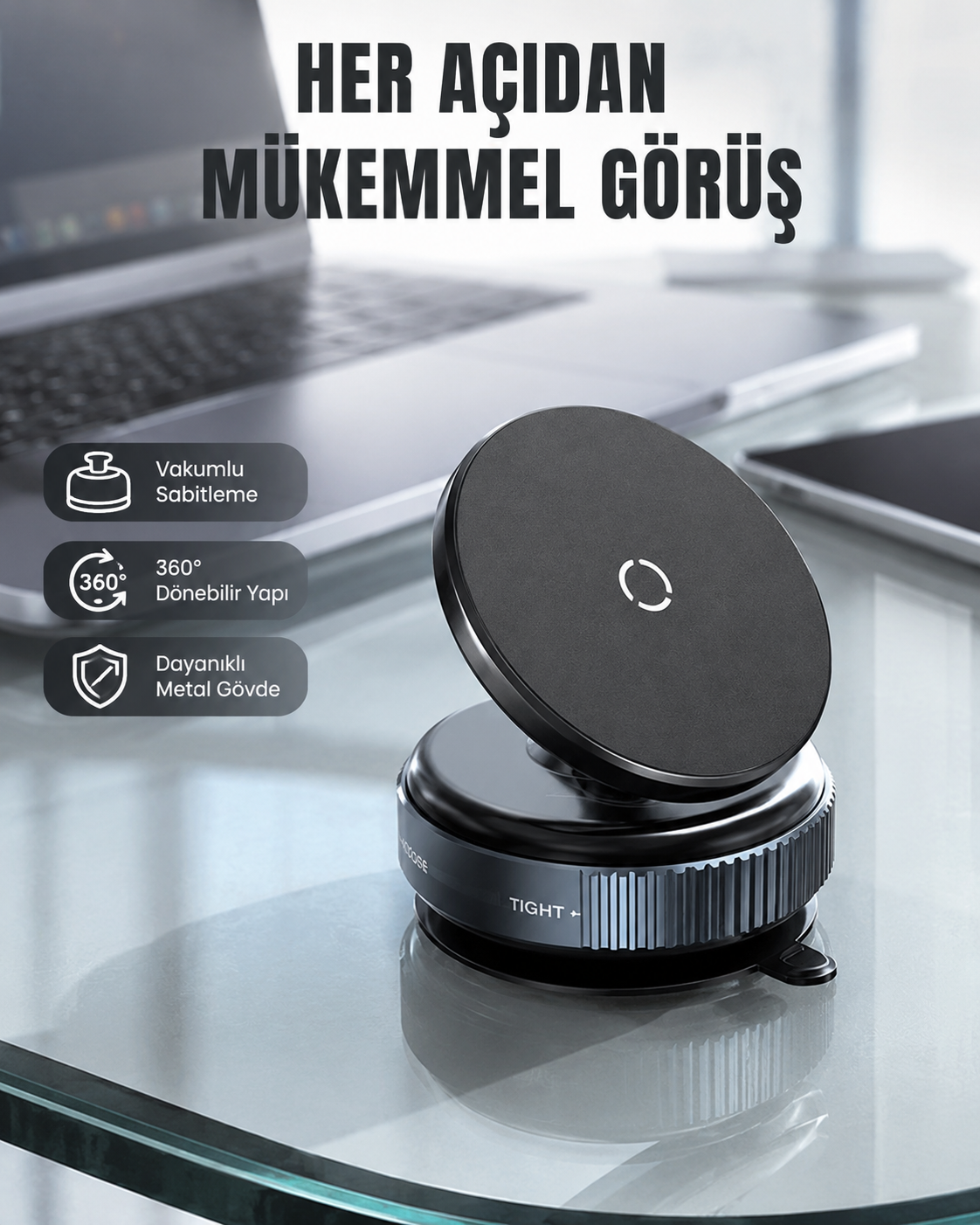 Evrensel Manyetik Araç Telefon Tutucu 360° Döner Başlık - Lisinya Evrensel Manyetik Araç Telefon Tutucu 360° Döner Başlık - Lisinya