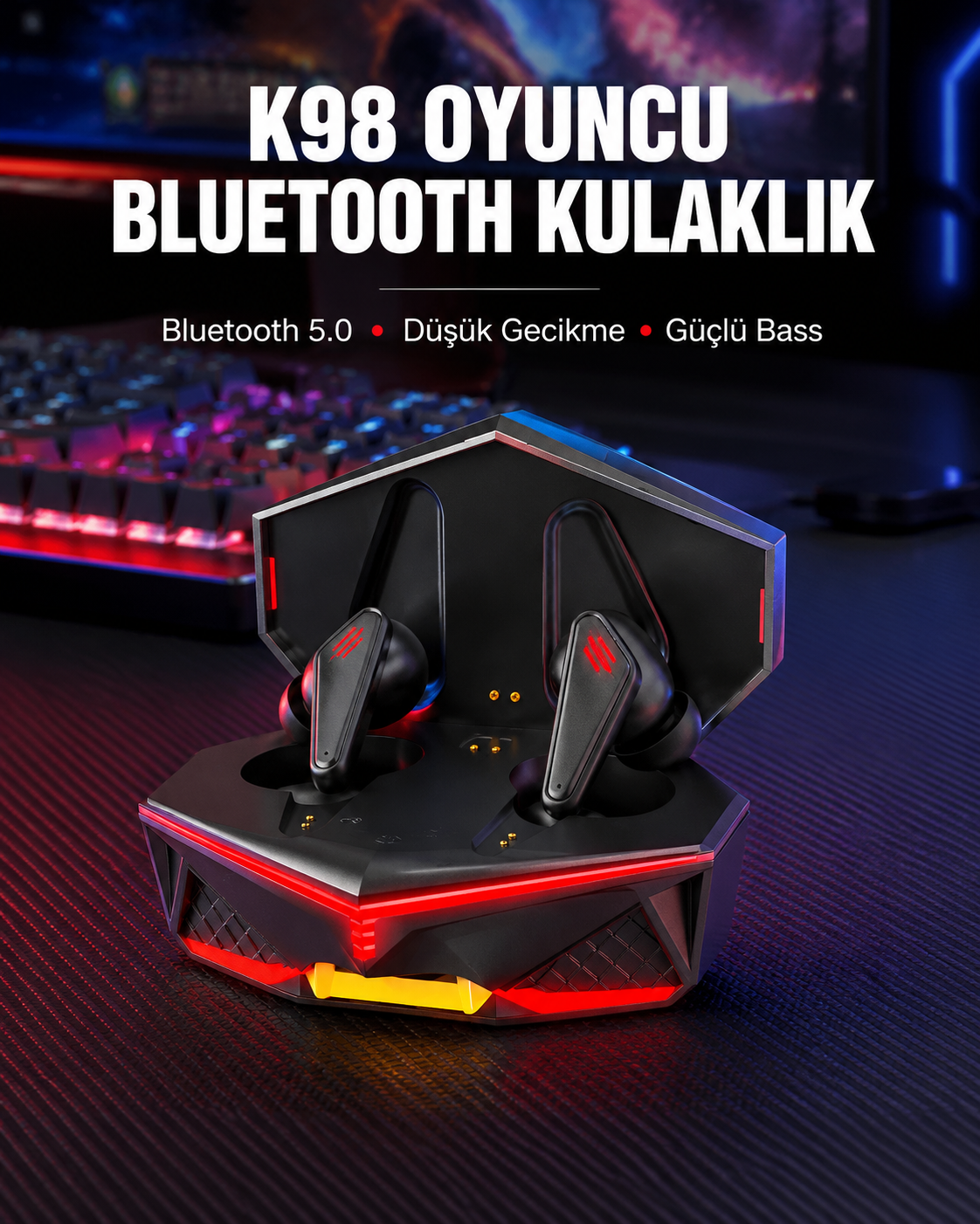 Bluetooth 5.0 Kablosuz Kulaklık Suya Dayanıklı Yeni Nesil - Lisinya