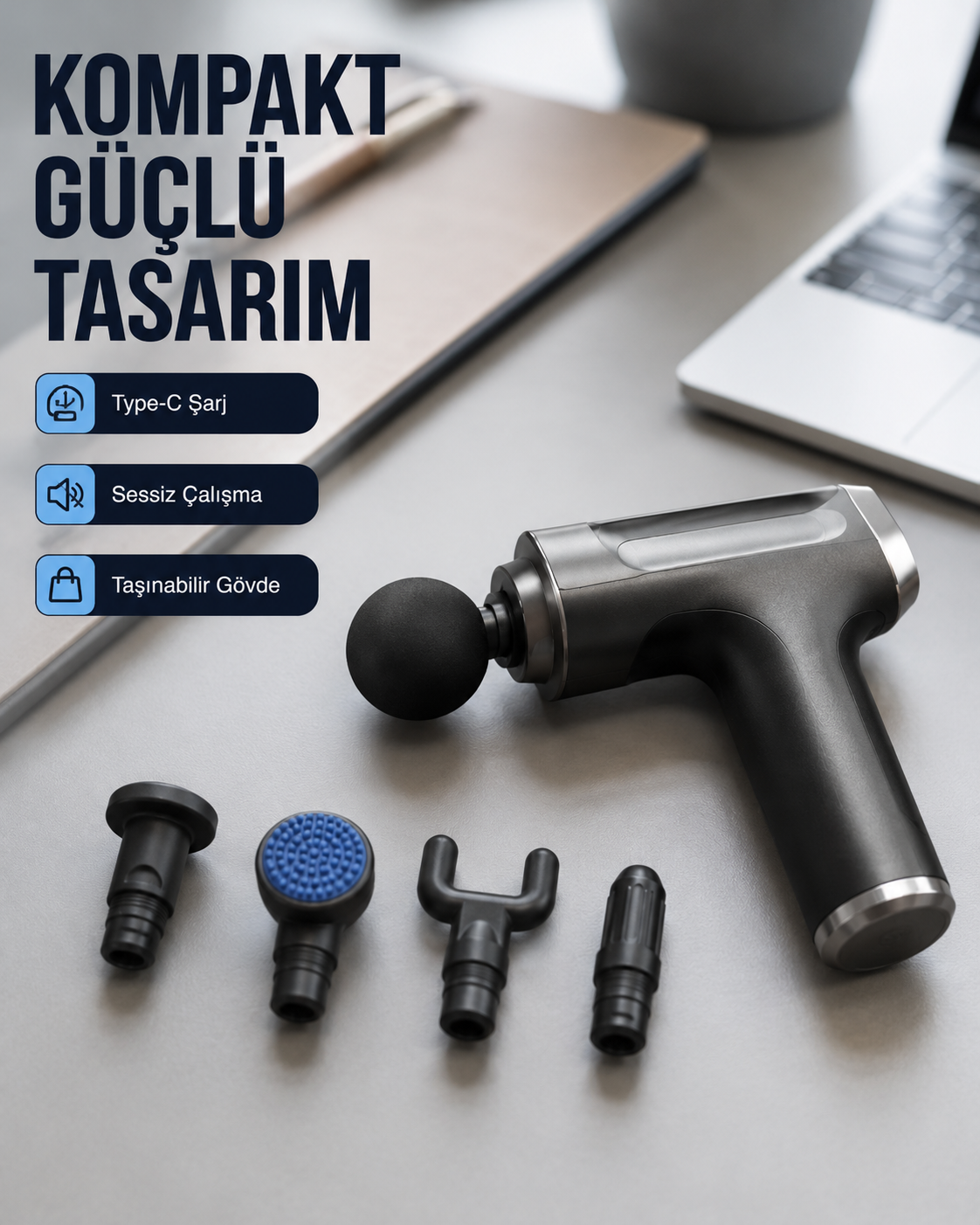 Kas Yorgunluğu Giderici Vücut Masaj Tabancası Yeni Nesil - Lisinya Kas Yorgunluğu Giderici Vücut Masaj Tabancası Yeni Nesil - Lisinya