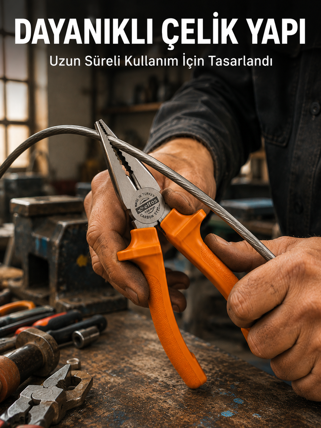 Dövme Çelik Pense Ergonomik Kaymaz Saplı El Aleti - Lisinya Dövme Çelik Pense Ergonomik Kaymaz Saplı El Aleti - Lisinya