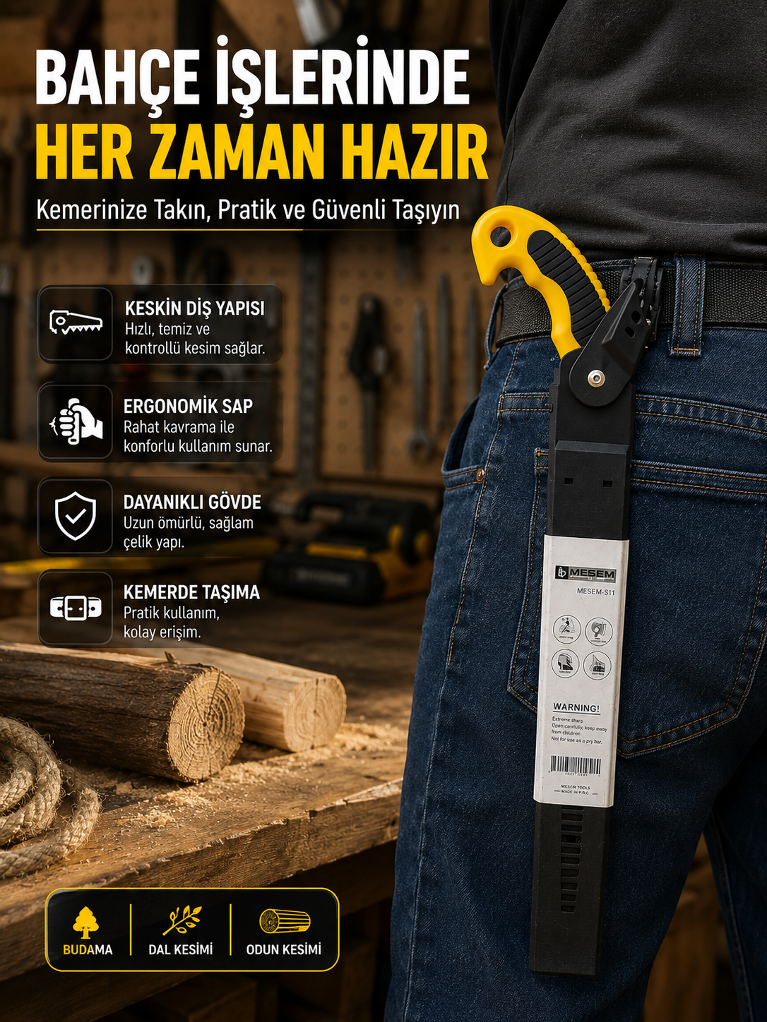Ahşap ve Dal Kesiminde Etkili Bahçe Bıçkısı - Lisinya Ahşap ve Dal Kesiminde Etkili Bahçe Bıçkısı - Lisinya