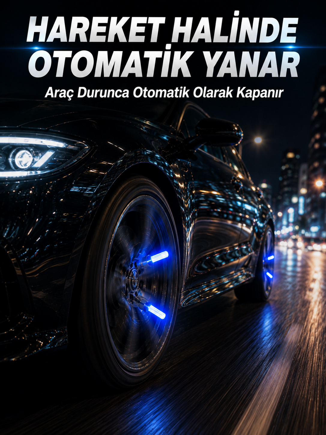 Hareketle Yanan LED Sibop Işığı 4'lü Araç Lastik Lambası - Lisinya Hareketle Yanan LED Sibop Işığı 4'lü Araç Lastik Lambası - Lisinya