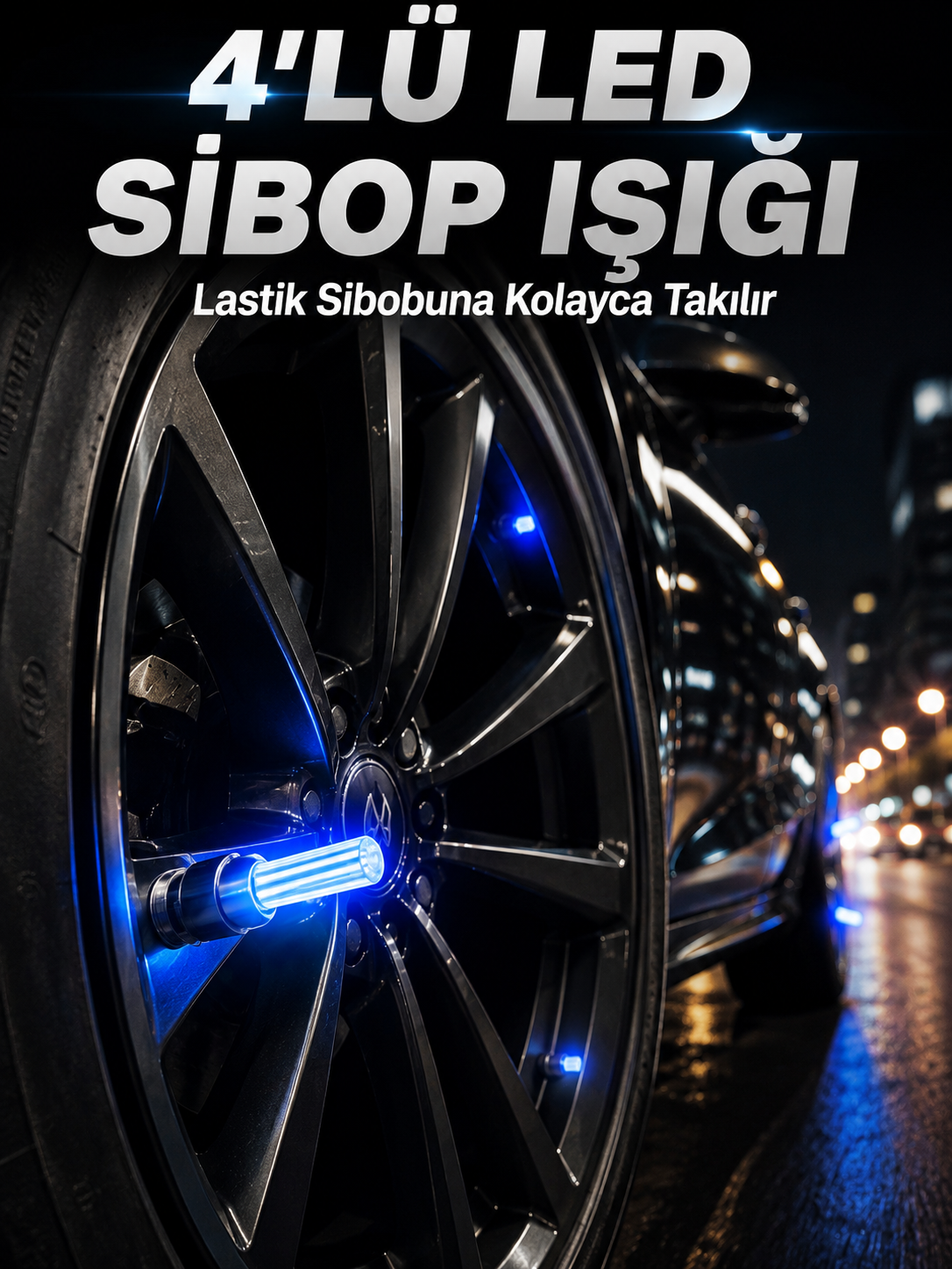 4'lü Araç Sibop LED Işığı Otomatik Açılan Lastik Işığı Seti - Lisinya 4'lü Araç Sibop LED Işığı Otomatik Açılan Lastik Işığı Seti - Lisinya