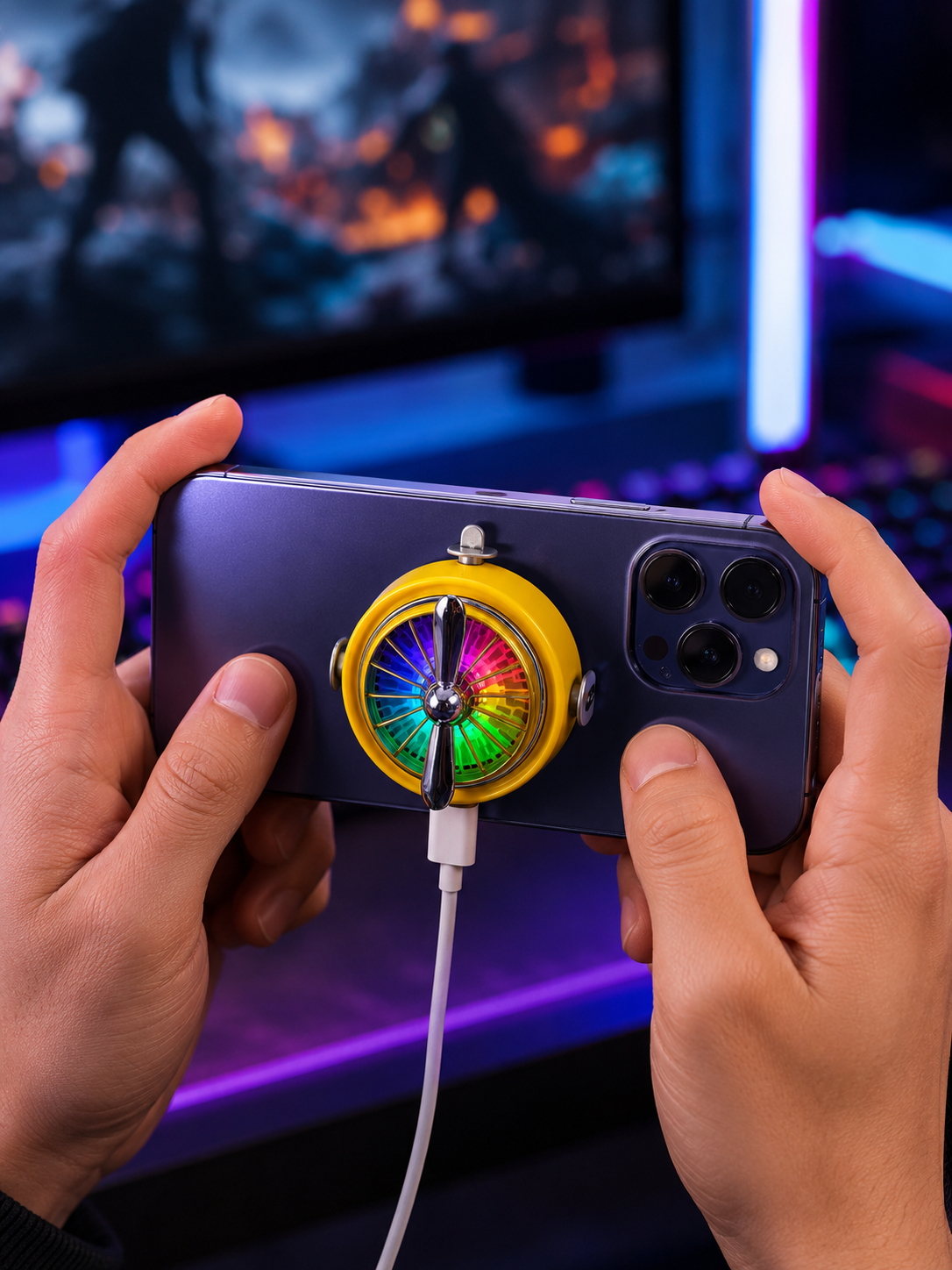 RGB Işıklı Manyetik Telefon Oyun Soğutucu Fan - Lisinya RGB Işıklı Manyetik Telefon Oyun Soğutucu Fan - Lisinya