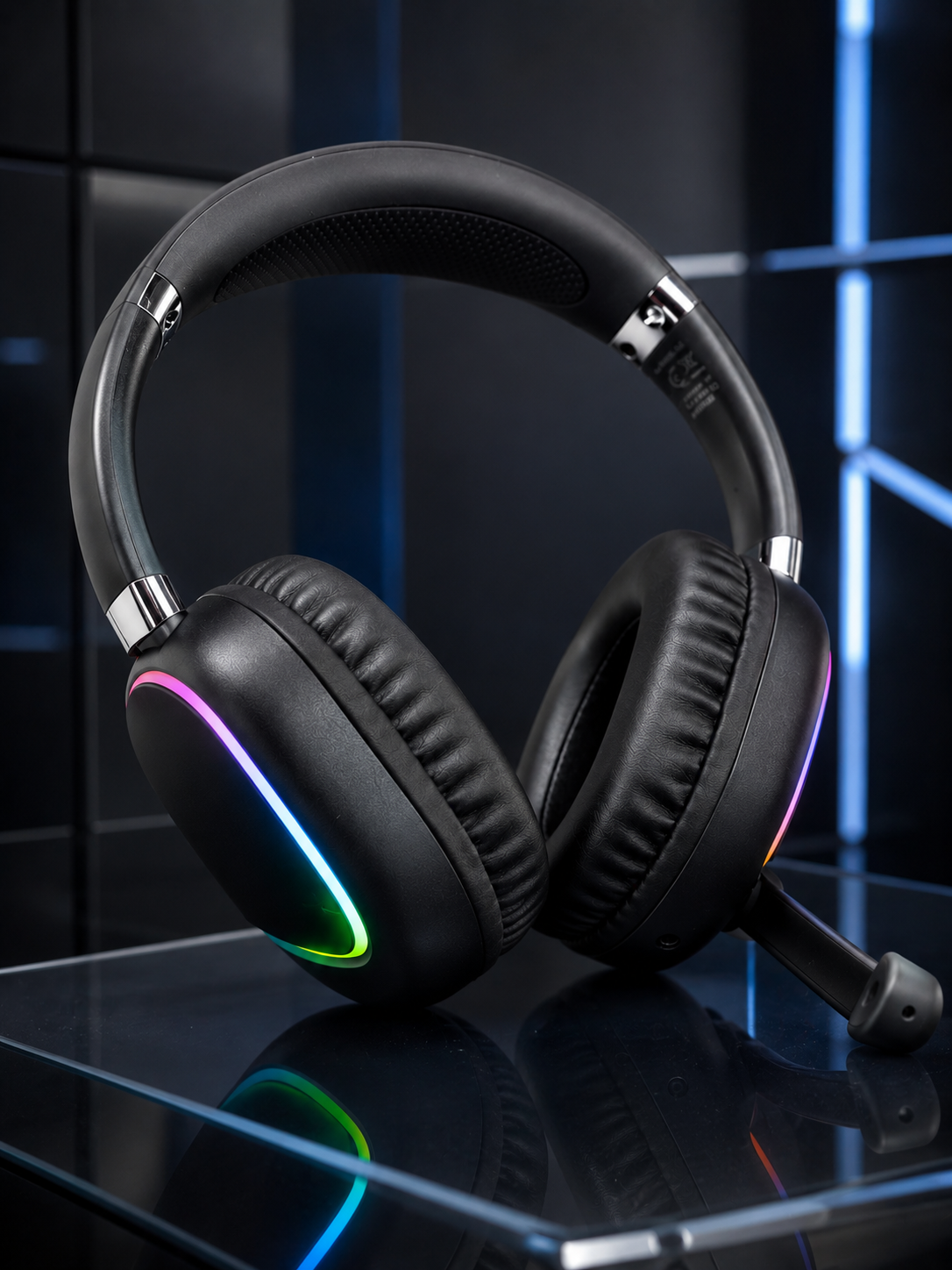RGB Işıklı Bluetooth Mikrofonlu Kulaklık Uzun Süreli Kullanım Type-C Şarjlı - Lisinya RGB Işıklı Bluetooth Mikrofonlu Kulaklık Uzun Süreli Kullanım Type-C Şarjlı - Lisinya