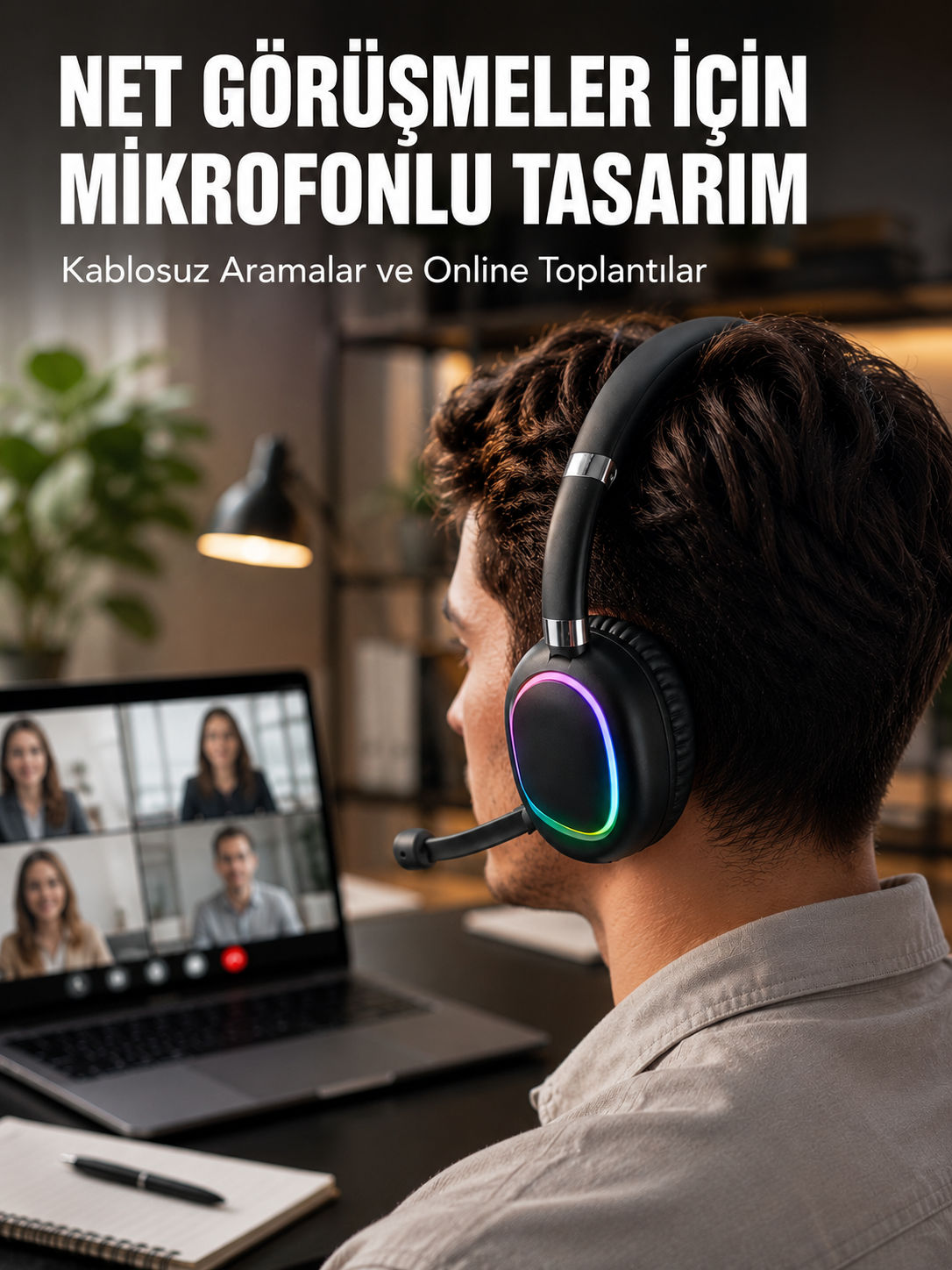 Kablosuz Bluetooth 5.0 Kulaklık RGB Işıklı Tasarım - Lisinya Kablosuz Bluetooth 5.0 Kulaklık RGB Işıklı Tasarım - Lisinya