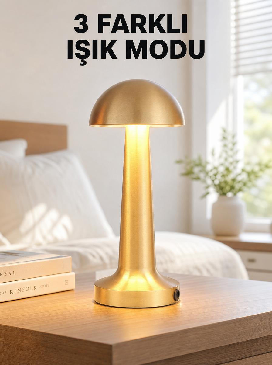 Şarjlı Dimmerli LED Masa Lambası – 4-8 Saat Aydınlatma Yeni Nesil - Lisinya Şarjlı Dimmerli LED Masa Lambası – 4-8 Saat Aydınlatma Yeni Nesil - Lisinya