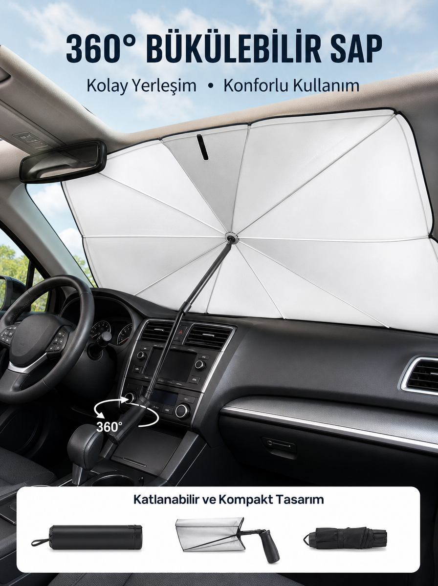 Pratik Ön Cam Güneşliği – Geniş Kapsama Alanı, Kolay Saklama Yeni Nesil - Lisinya Pratik Ön Cam Güneşliği – Geniş Kapsama Alanı, Kolay Saklama Yeni Nesil - Lisinya