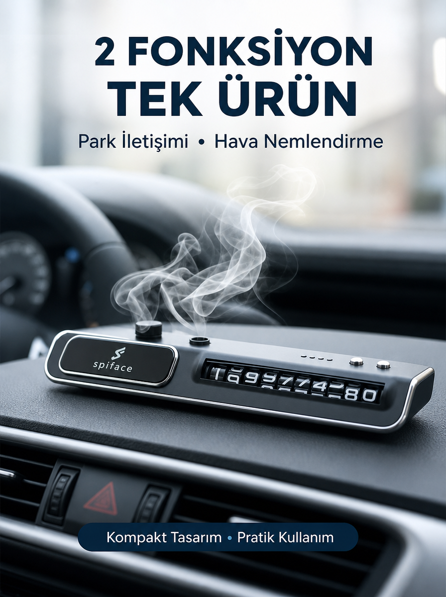 LED Ekranlı Nemlendirici Araç Park İletişim Numarası Gösterici Yeni Nesil - Lisinya LED Ekranlı Nemlendirici Araç Park İletişim Numarası Gösterici Yeni Nesil - Lisinya