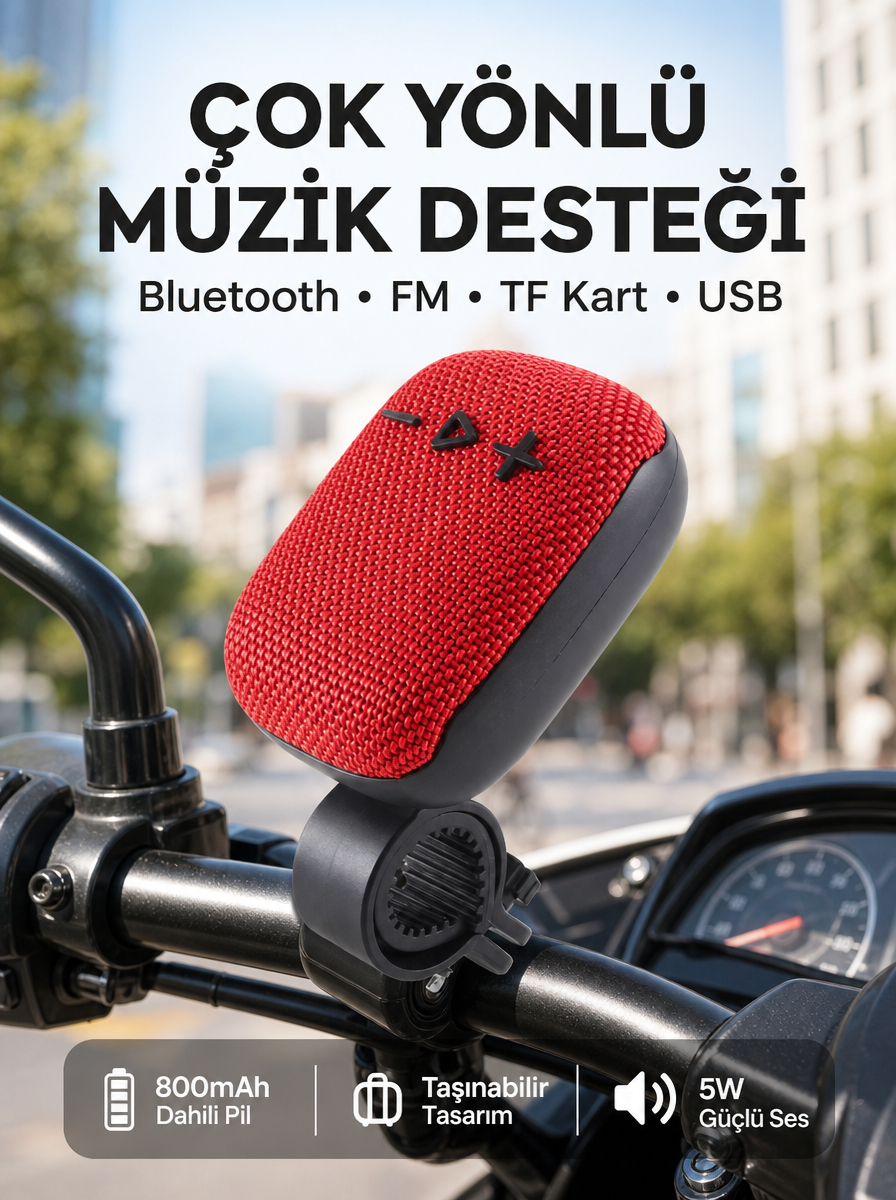 Taşınabilir Bluetooth Hoparlör 800mAh Uzun Pil Ömrü - Lisinya Taşınabilir Bluetooth Hoparlör 800mAh Uzun Pil Ömrü - Lisinya
