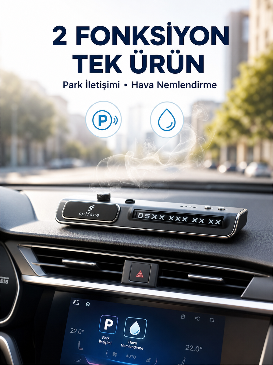 LED Işıklı Araç Ön Cam Telefon Numarası Gösterme Aparatı + 3 Seviyeli Hava Nemlendirici Yeni Nesil - Lisinya LED Işıklı Araç Ön Cam Telefon Numarası Gösterme Aparatı + 3 Seviyeli Hava Nemlendirici Yeni Nesil - Lisinya