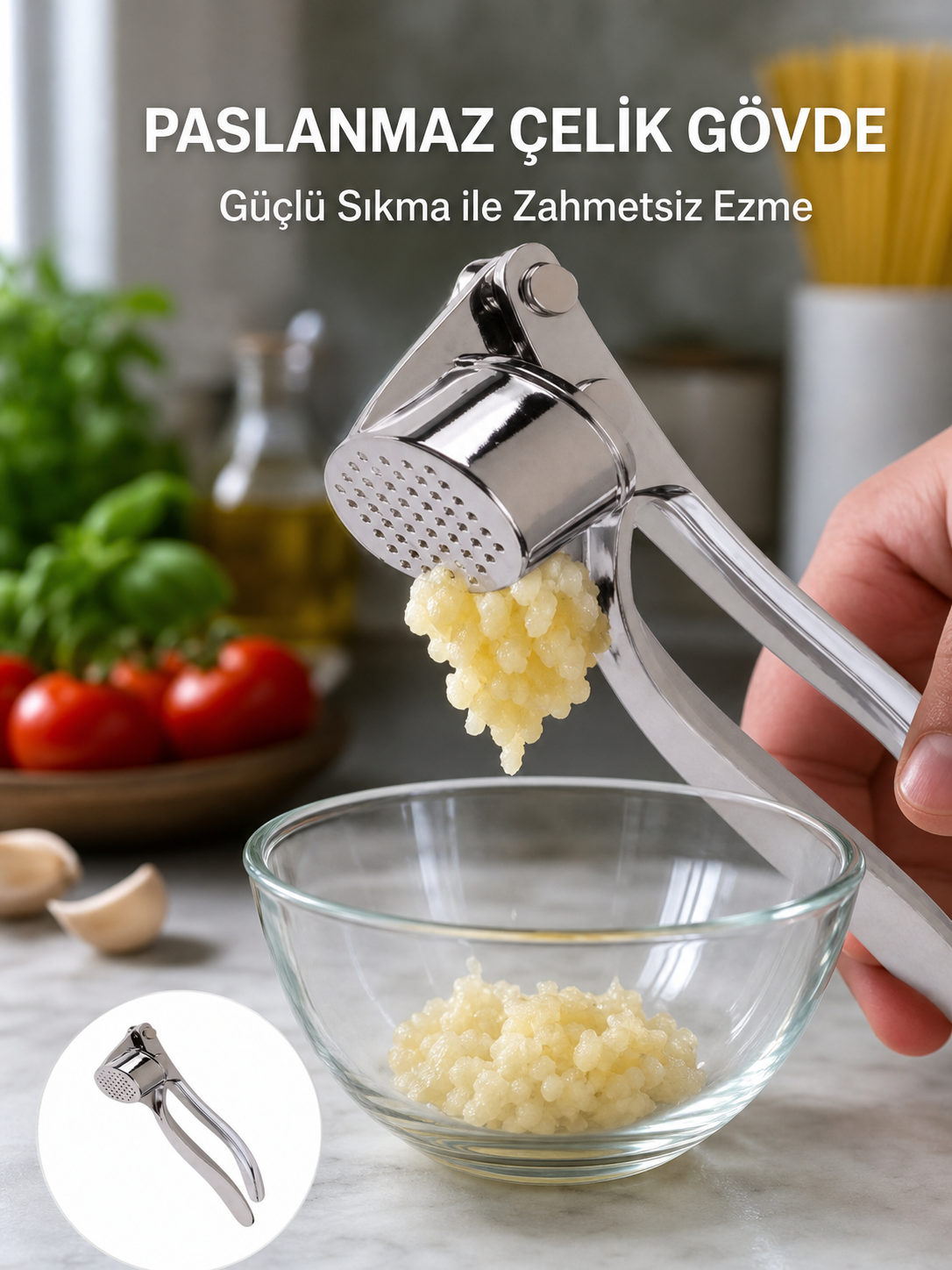 Sarımsak Presi Kolay Temizlik ve Yüksek Basınçlı Ezme - Lisinya Sarımsak Presi Kolay Temizlik ve Yüksek Basınçlı Ezme - Lisinya