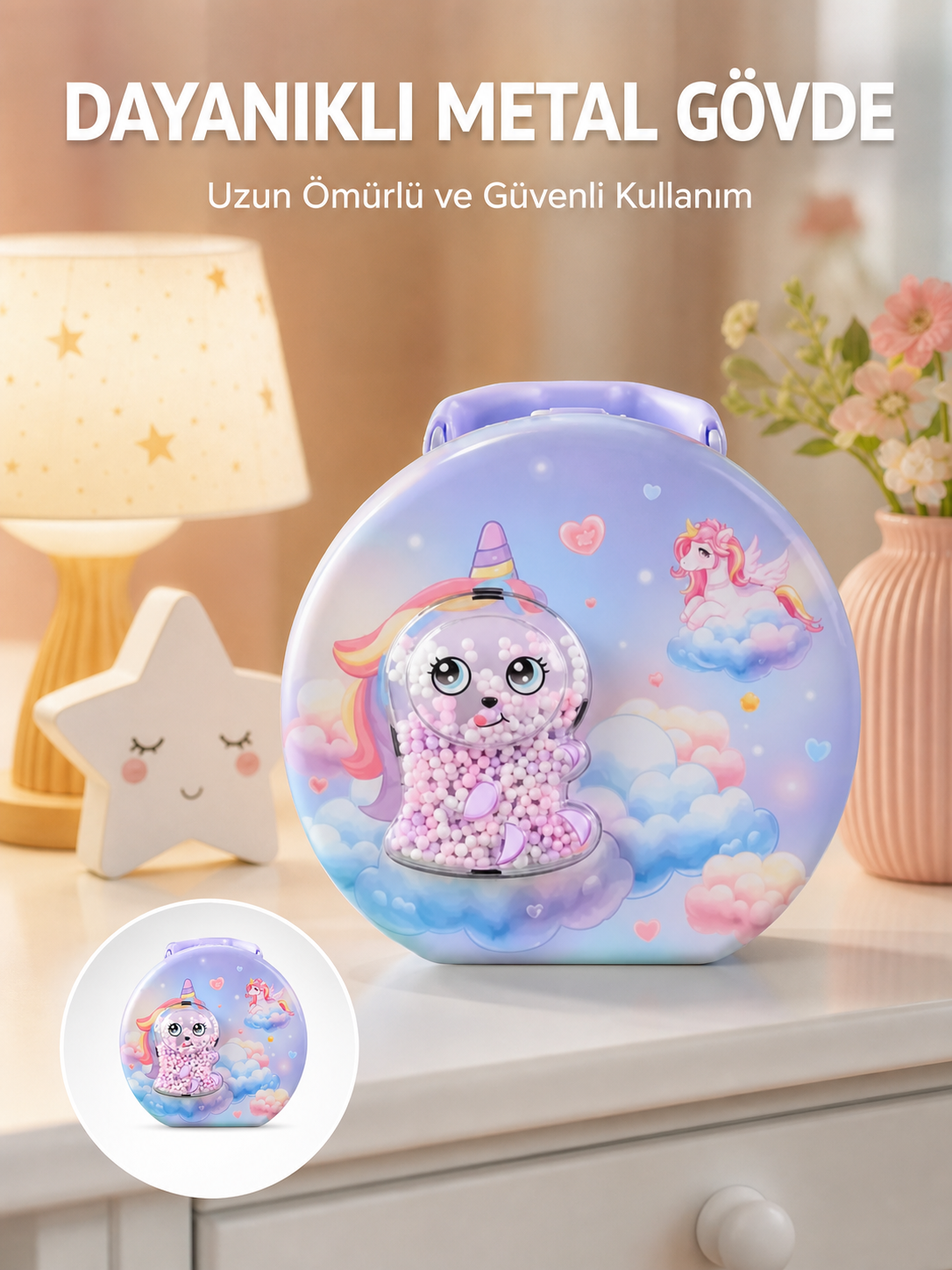 Şifreli Çocuk Para Kasası Metal Gövdeli Güvenli Kutu - Lisinya Şifreli Çocuk Para Kasası Metal Gövdeli Güvenli Kutu - Lisinya