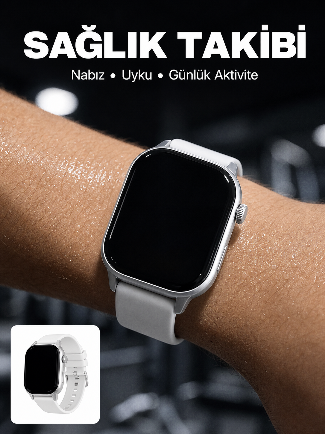 3 Kordonlu Akıllı Saat Bluetooth Arama ve Akıllı Bildirim Destekli - Lisinya