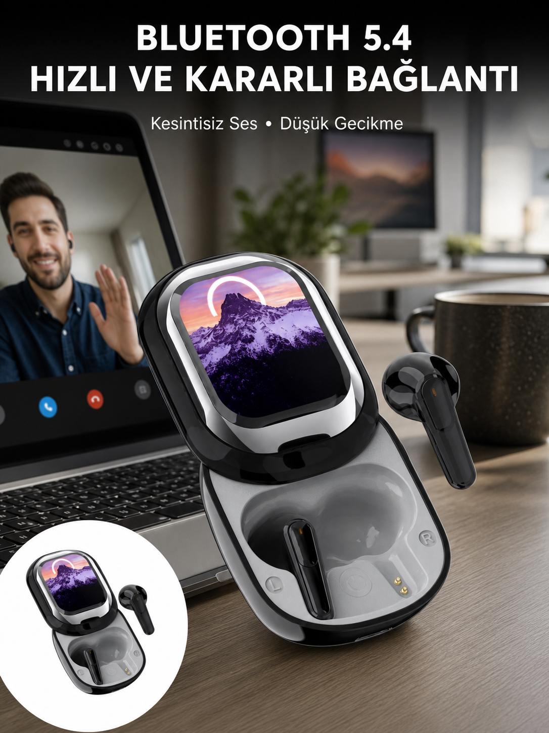 ENC Destekli Bluetooth 5.4 Kulaklık – EQ Ayarlı, Akıllı Kutulu - Lisinya ENC Destekli Bluetooth 5.4 Kulaklık – EQ Ayarlı, Akıllı Kutulu - Lisinya