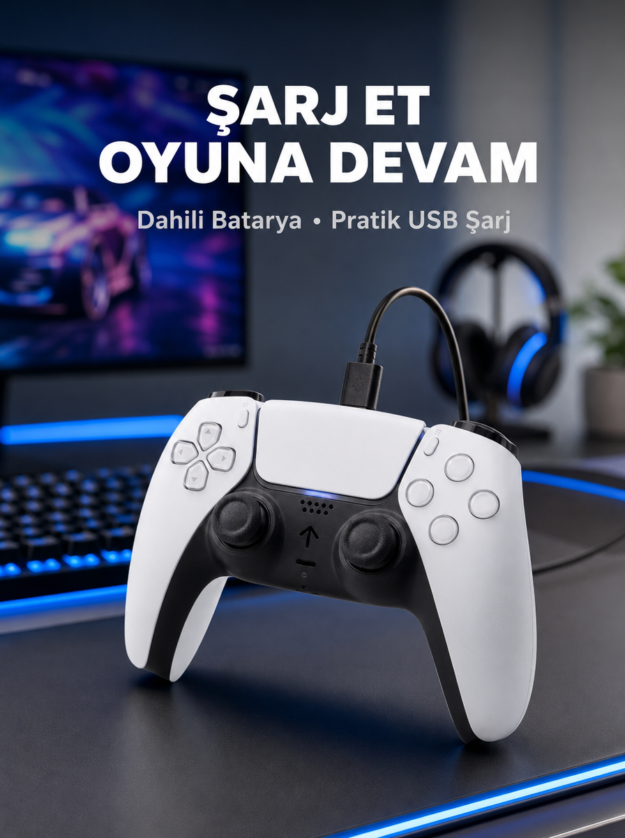 Kablosuz Oyun Kolu PS5 Uyumlu Ergonomik Tasarım ve Hassas Kontrol Yeni Nesil - Lisinya Kablosuz Oyun Kolu PS5 Uyumlu Ergonomik Tasarım ve Hassas Kontrol Yeni Nesil - Lisinya
