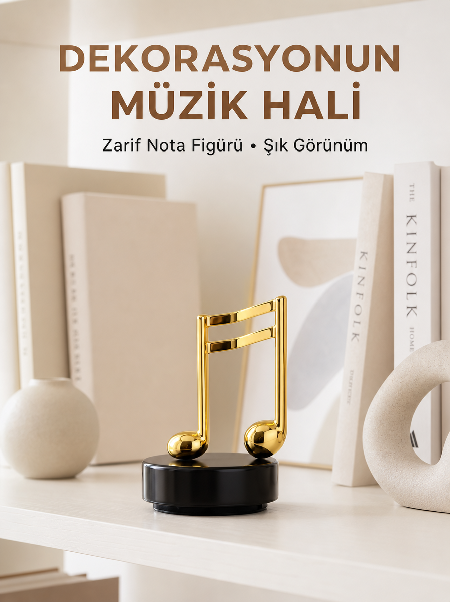 Melodious Music Altın Nota Figürlü Müzik Kutusu Yeni Nesil - Lisinya Melodious Music Altın Nota Figürlü Müzik Kutusu Yeni Nesil - Lisinya