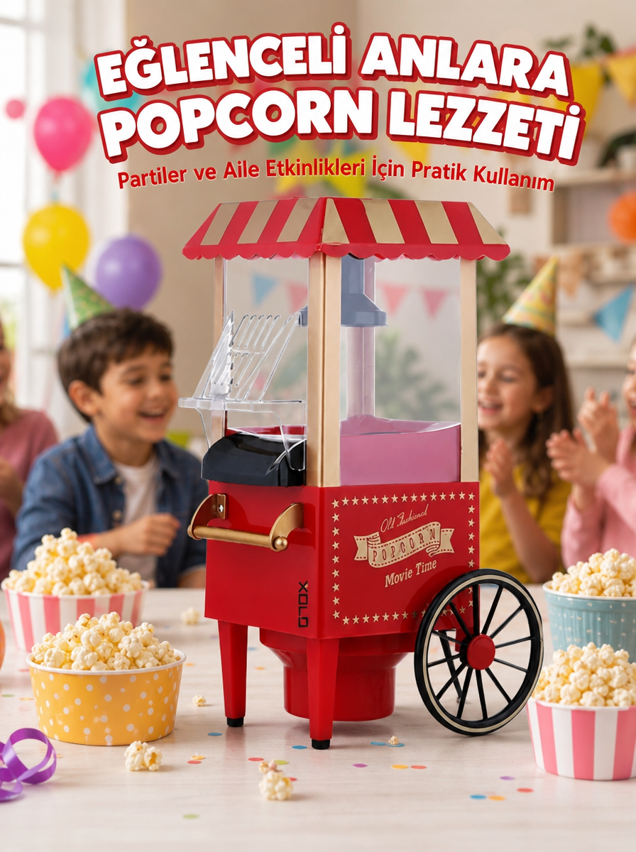 Sıcak Hava Teknolojili Yapışmaz Popcorn Makinesi - Lisinya Sıcak Hava Teknolojili Yapışmaz Popcorn Makinesi - Lisinya