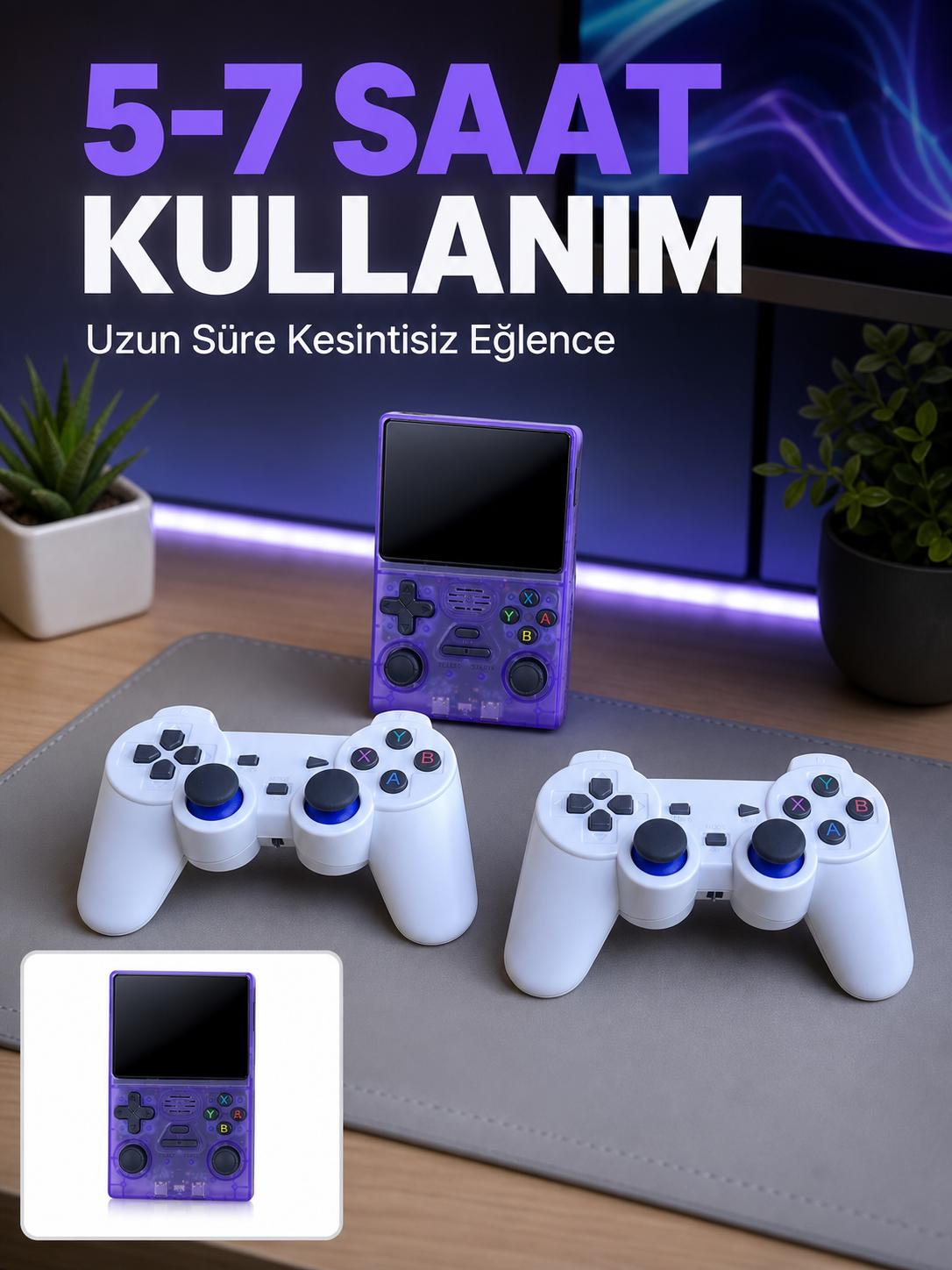 3.5 İnç IPS Ekranlı Çift Kablosuz Kollu Taşınabilir Retro Oyun Konsolu - Lisinya 3.5 İnç IPS Ekranlı Çift Kablosuz Kollu Taşınabilir Retro Oyun Konsolu - Lisinya