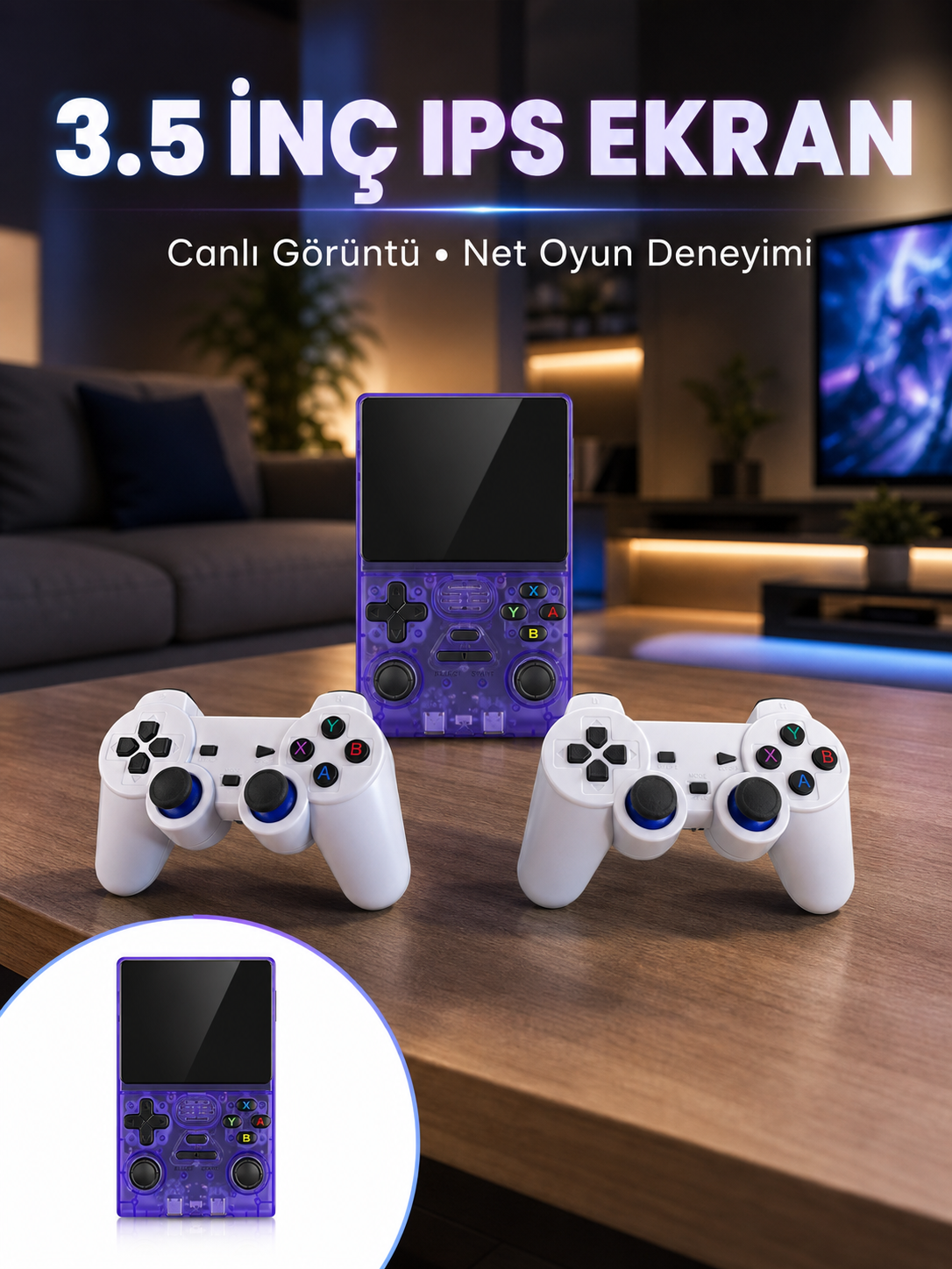Taşınabilir Oyun Konsolu Çift Oyuncu Destekli HDMI Çıkışlı - Lisinya