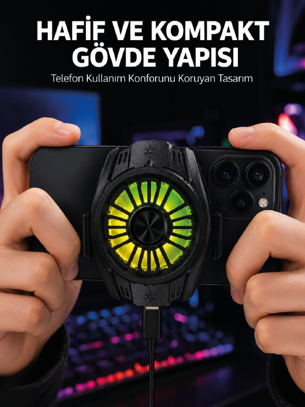 Telefon ve Tablet Uyumlu Manyetik Mobil Soğutucu Fan - Lisinya