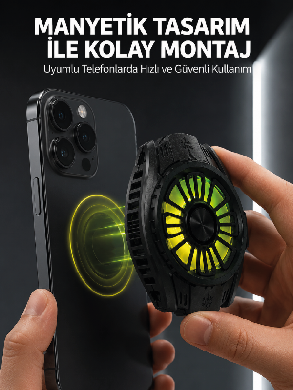 Soğutma Teknolojili RGB Işıklı Telefon Soğutucu - Lisinya