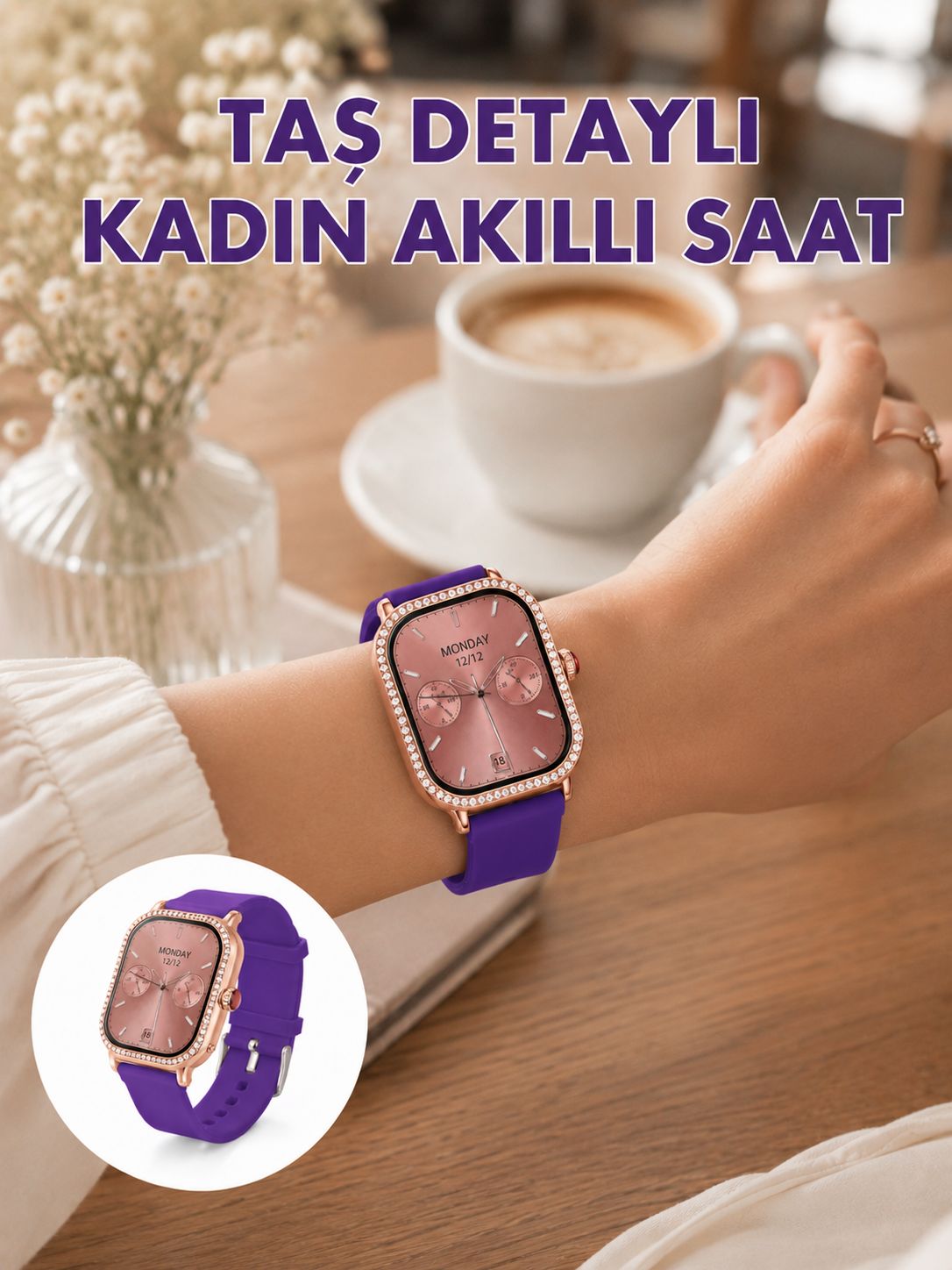 Uzaktan Kamera Kontrollü Kadın Akıllı Saat Seti - Lisinya