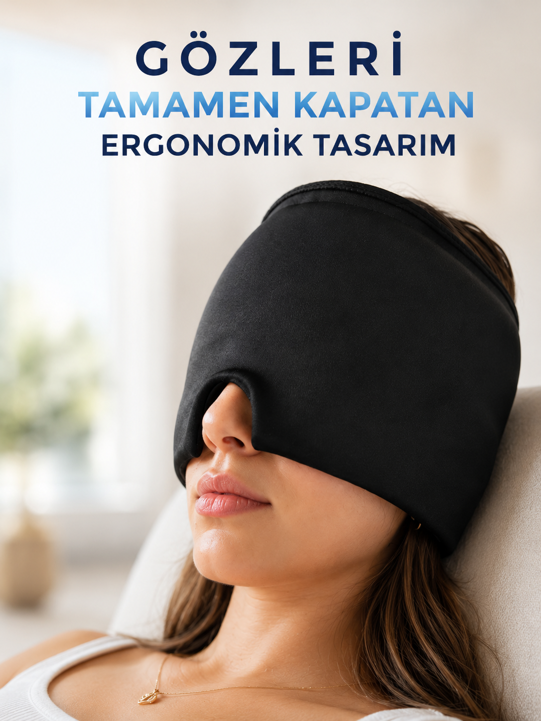 Soğuk & Sıcak Kompres Özellikli Jel Başlık Ergonomik Rahatlama Maskesi - Lisinya