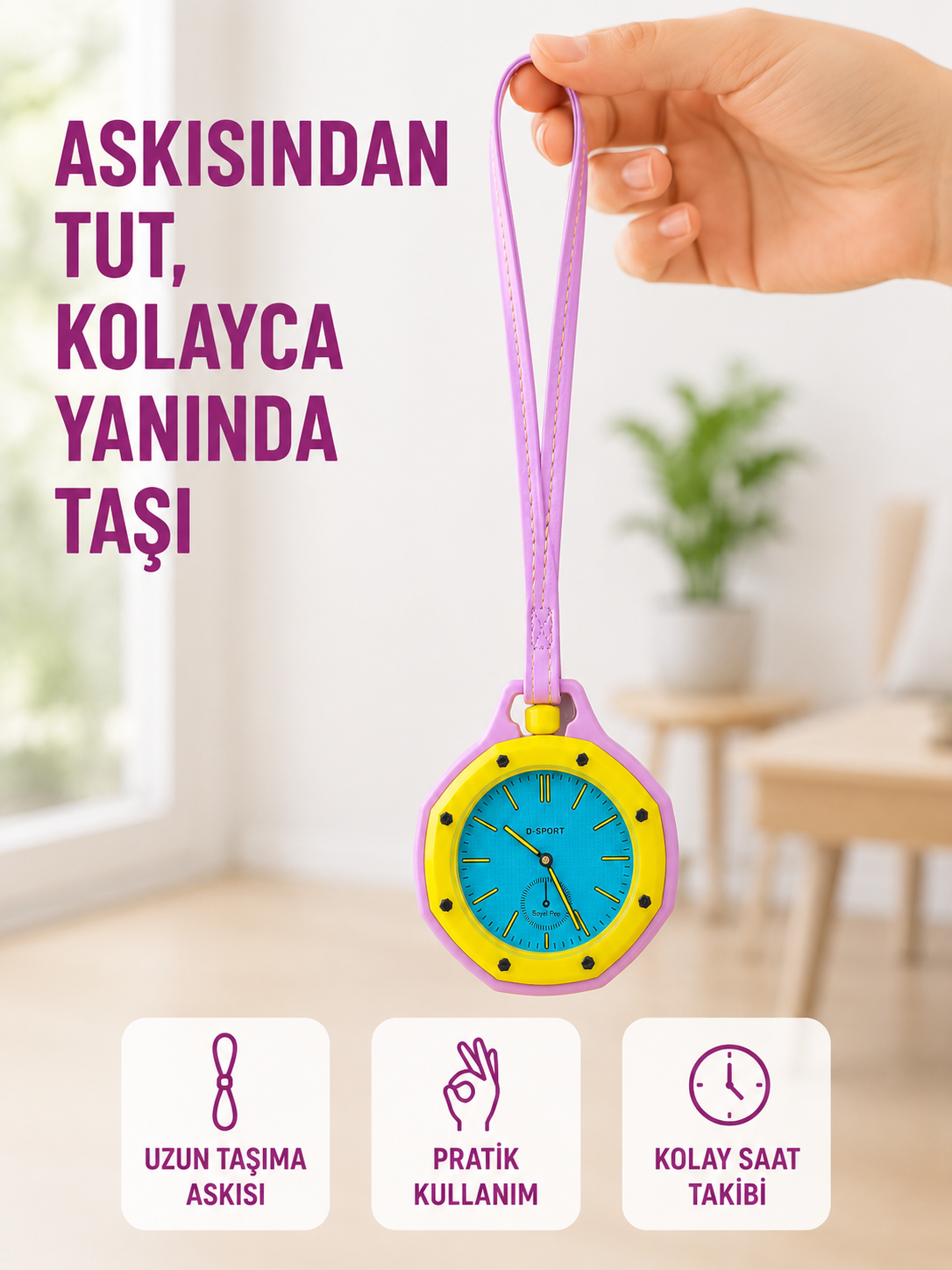 Çanta ve Pantolon İçin Askılı Charm Saat Kemer Aksesuarı Pembe - Lisinya Çanta ve Pantolon İçin Askılı Charm Saat Kemer Aksesuarı Pembe - Lisinya
