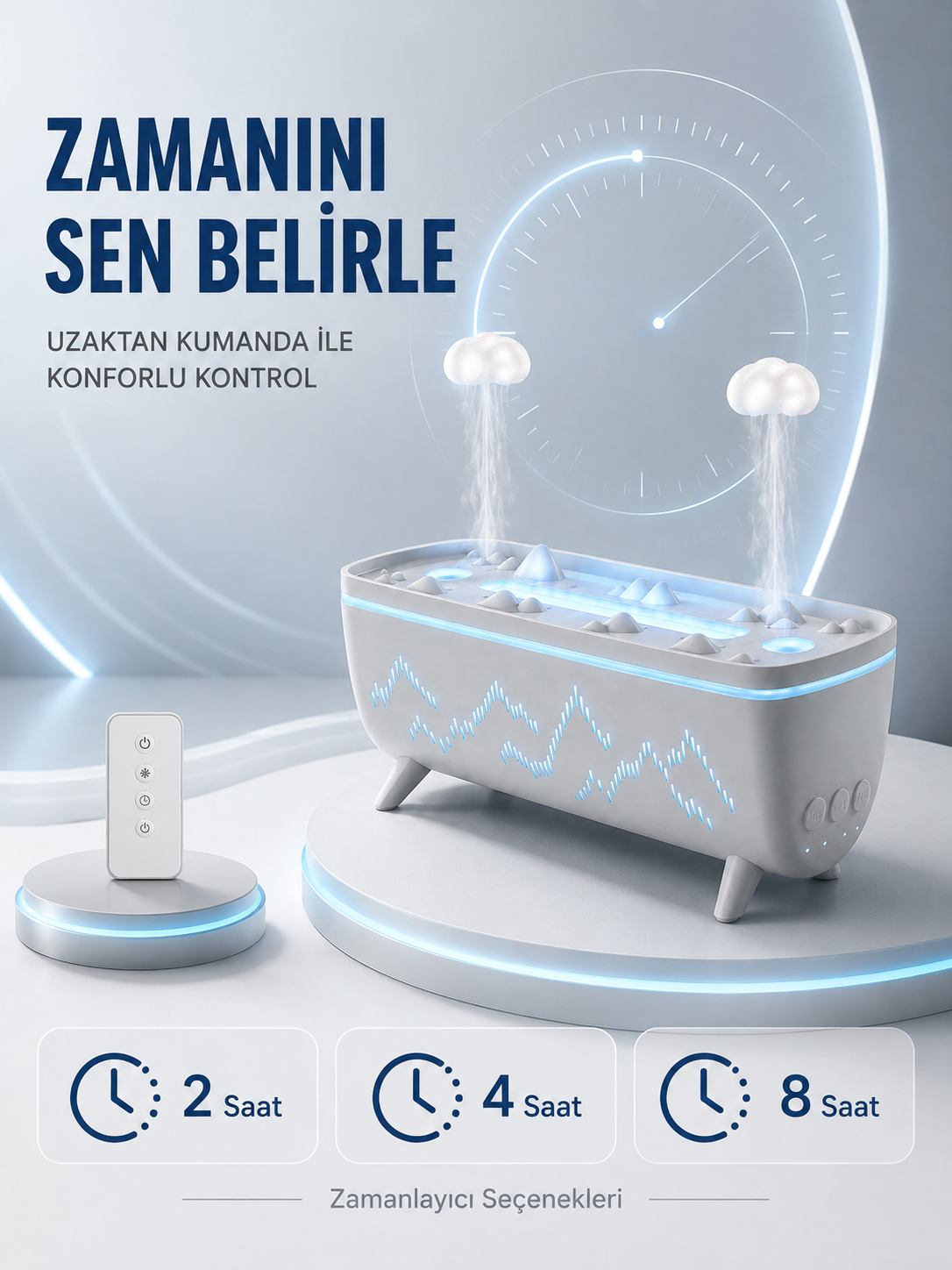 Uzaktan Kumandalı Aroma Difüzörü Sessiz Hava Nemlendirici Alev Efektli 2 4 8 Saat Zamanlayıcılı - Lisinya Uzaktan Kumandalı Aroma Difüzörü Sessiz Hava Nemlendirici Alev Efektli 2 4 8 Saat Zamanlayıcılı - Lisinya