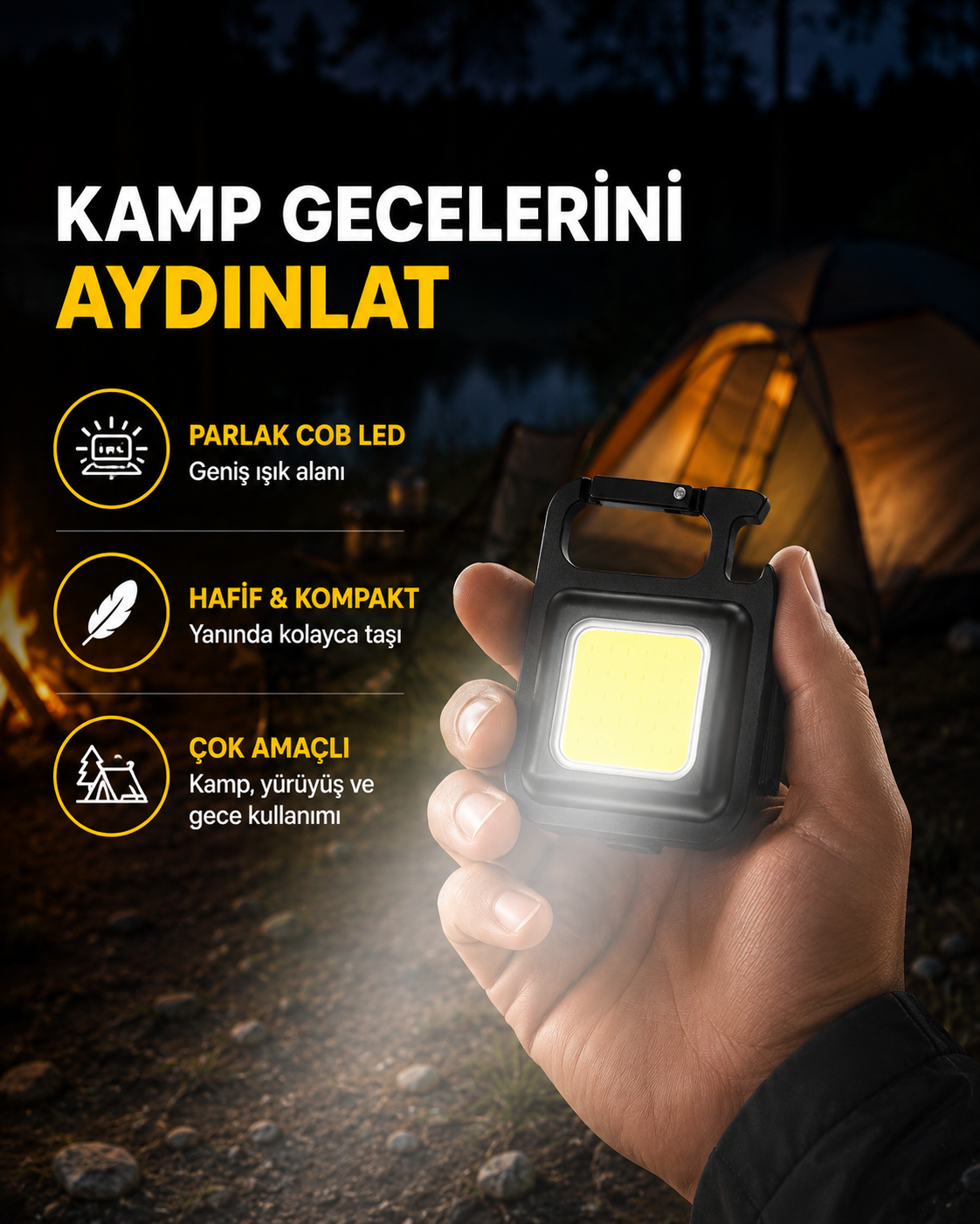 USB Type-C Şarjlı Mini Fener – Manyetik, Katlanabilir ve Şişe Açacaklı Tasarım Yeni Nesil - Lisinya USB Type-C Şarjlı Mini Fener – Manyetik, Katlanabilir ve Şişe Açacaklı Tasarım Yeni Nesil - Lisinya