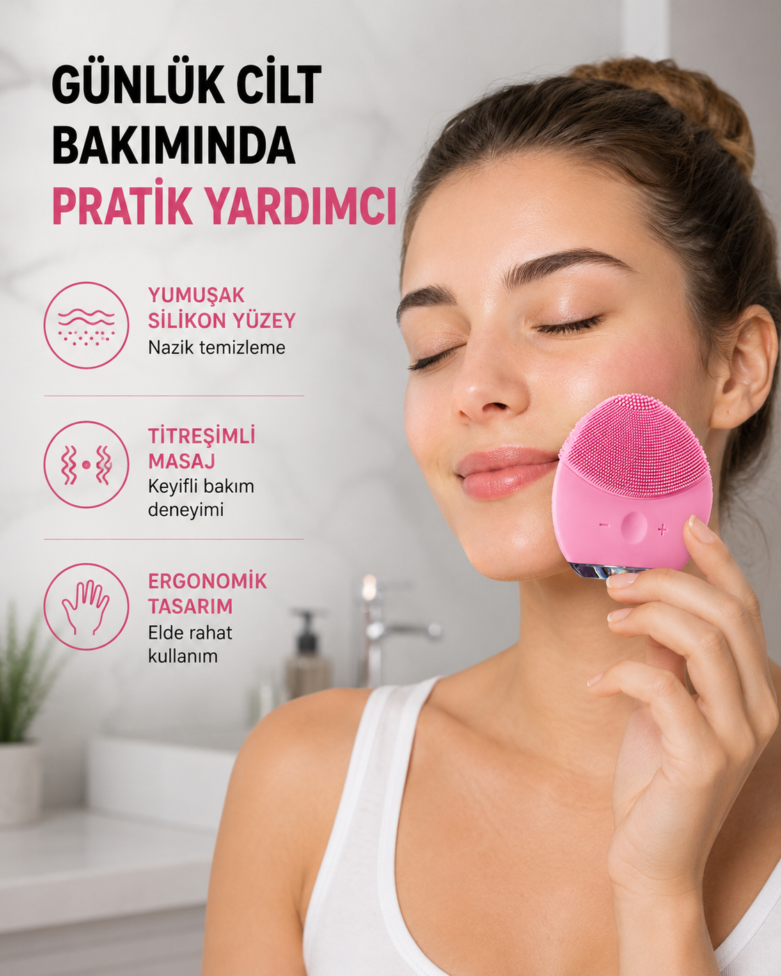Cilt Dostu Silikon Yüz Masaj Aleti – Hafif, Dayanıklı ve Su Geçirmez Tasarım Yeni Nesil - Lisinya Cilt Dostu Silikon Yüz Masaj Aleti – Hafif, Dayanıklı ve Su Geçirmez Tasarım Yeni Nesil - Lisinya