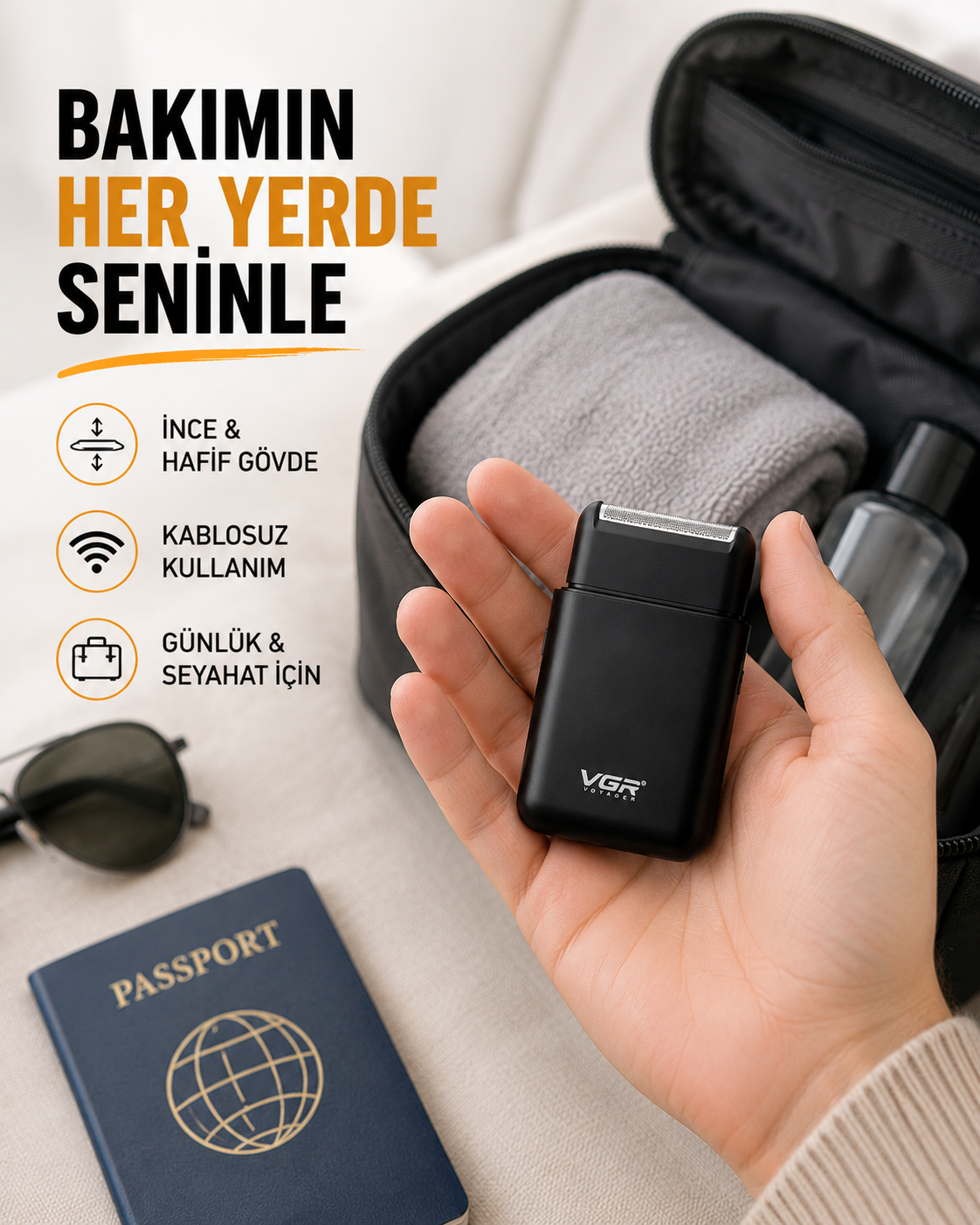 Elektrikli Tıraş Makinesi Çift Başlıklı Ultra İnce Tasarım - Lisinya Elektrikli Tıraş Makinesi Çift Başlıklı Ultra İnce Tasarım - Lisinya